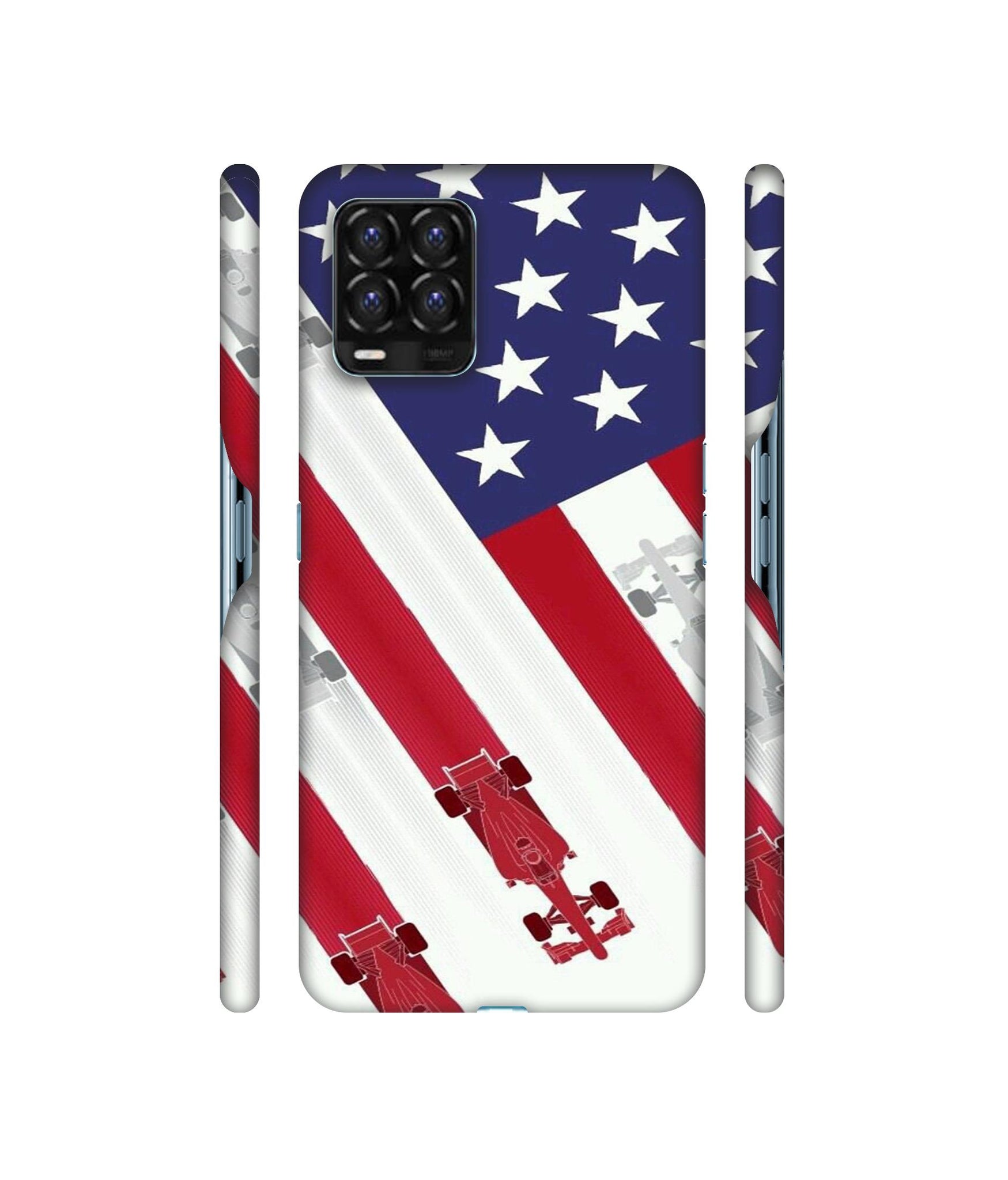 Ferrari On the Zoom Print Designer Hard Back Cover for Realme 8 / Realme 8 Pro