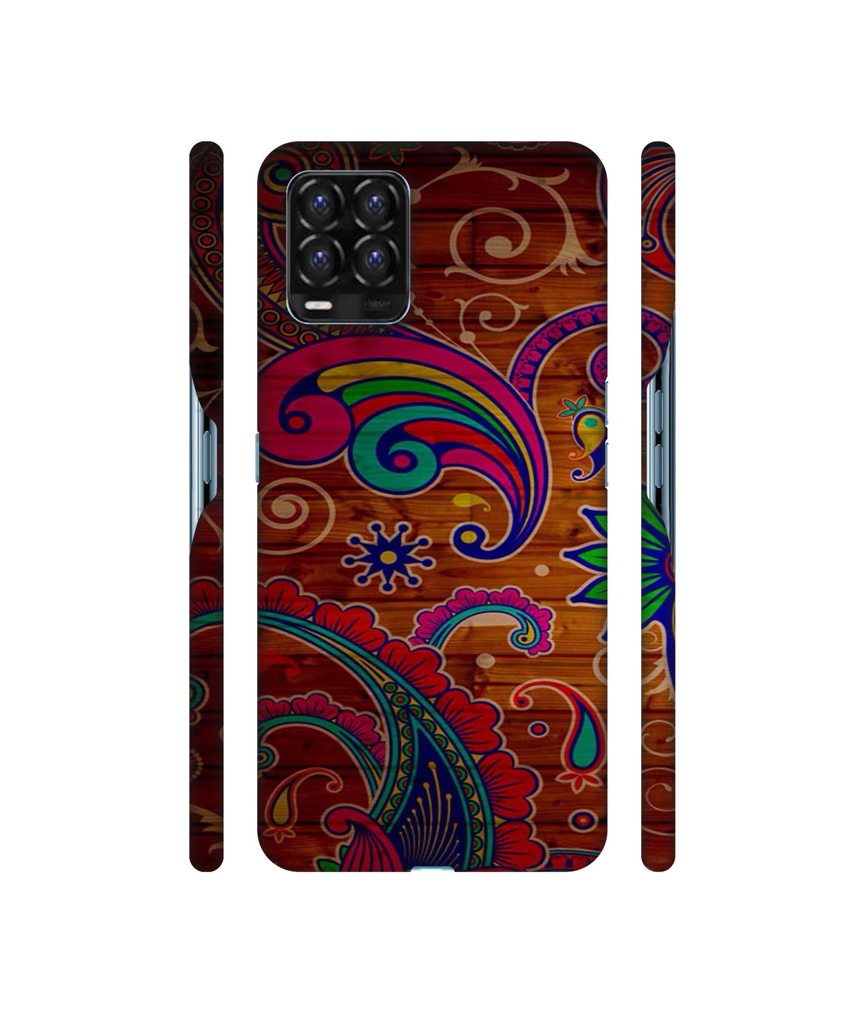 Wooden Pattern Print Designer Hard Back Cover for Realme 8 / Realme 8 Pro