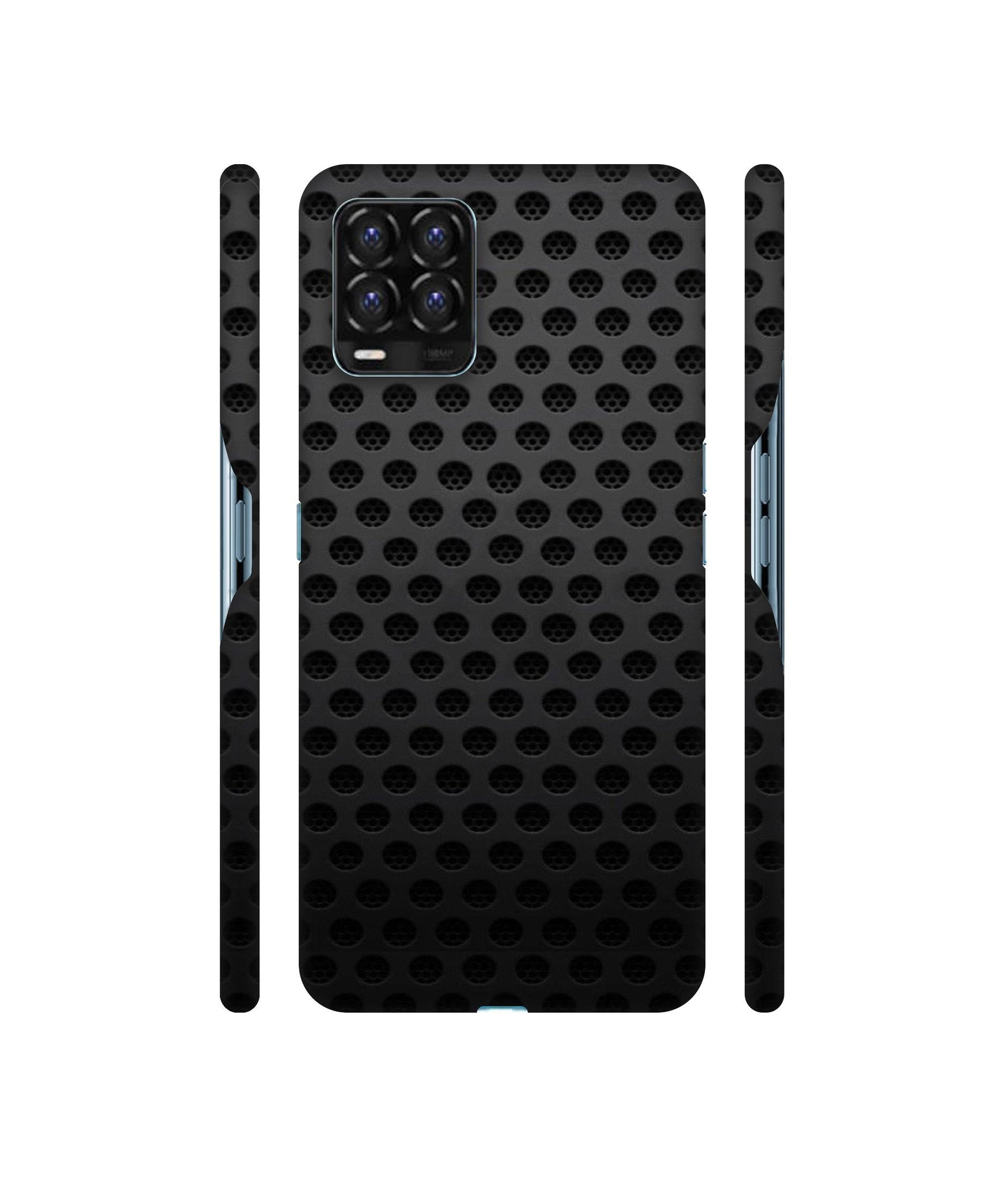 Black Circle Designer Hard Back Cover for Realme 8 / Realme 8 Pro
