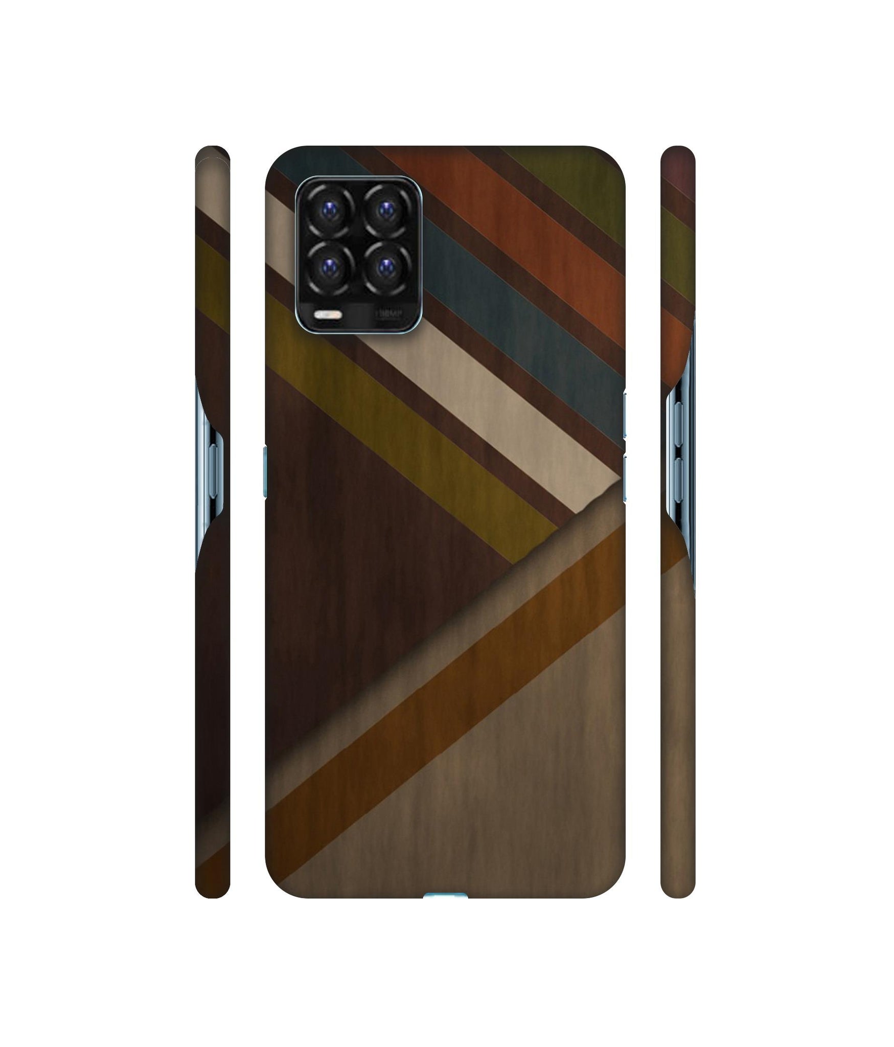 Colorful Wooden Pattern Designer Hard Back Cover for Realme 8 / Realme 8 Pro