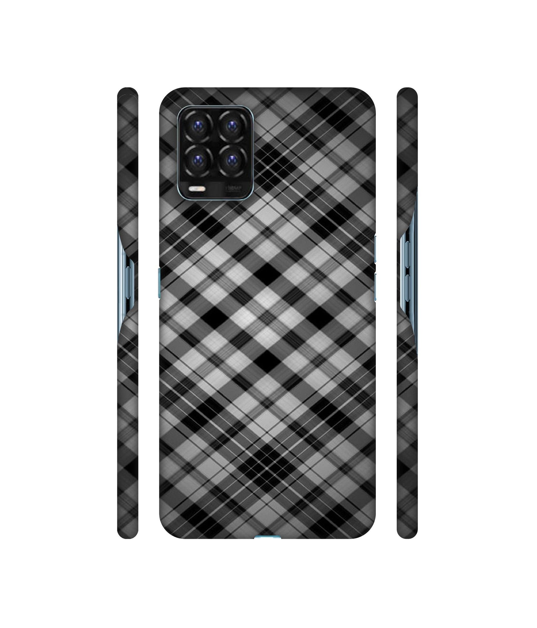 Black Stripes Pattern Designer Hard Back Cover for Realme 8 / Realme 8 Pro