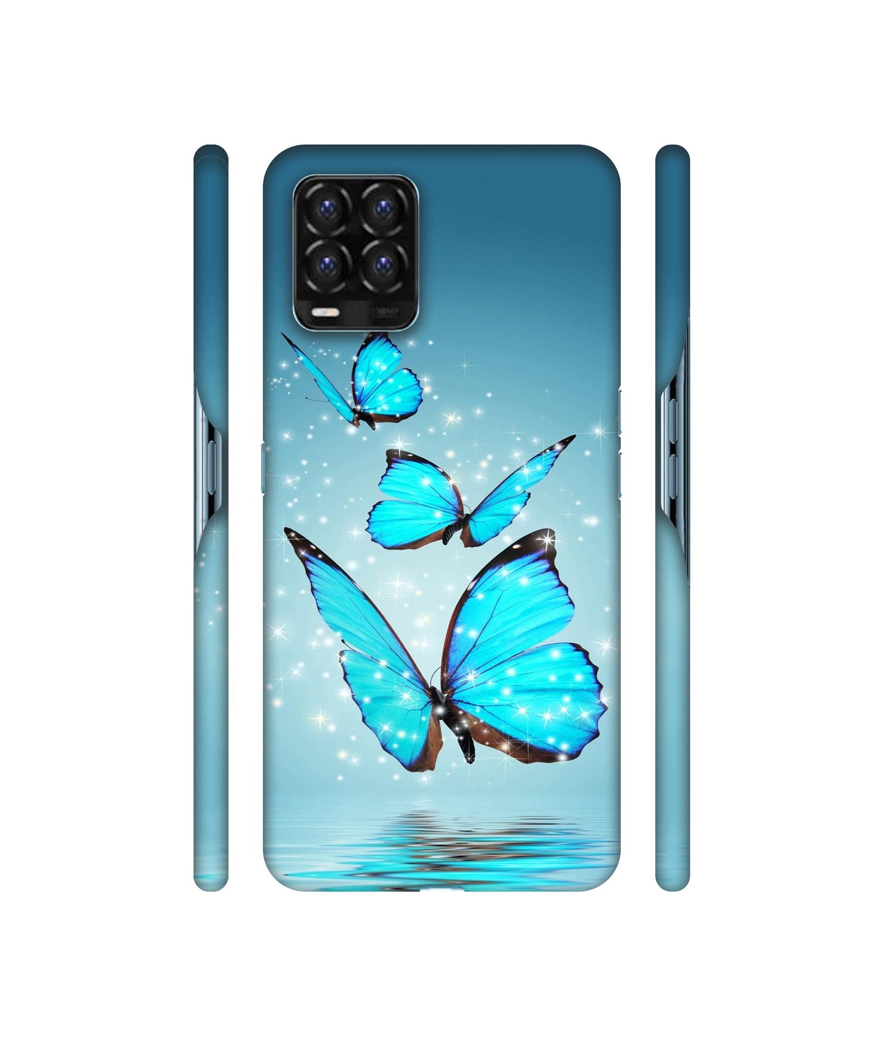 Flying Butterflies Designer Hard Back Cover for Realme 8 / Realme 8 Pro