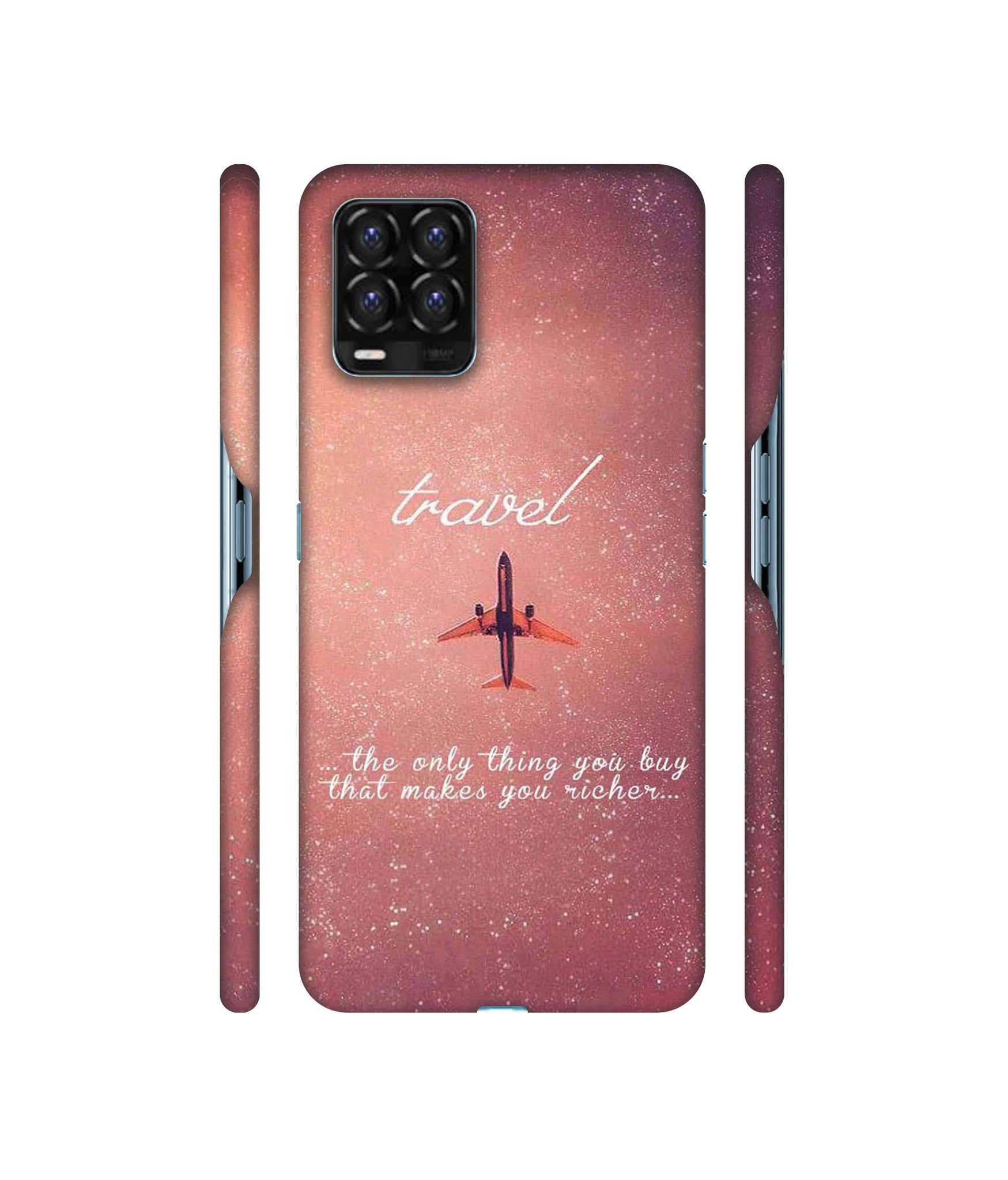 Travel with Plane Designer Hard Back Cover for Realme 8 / Realme 8 Pro