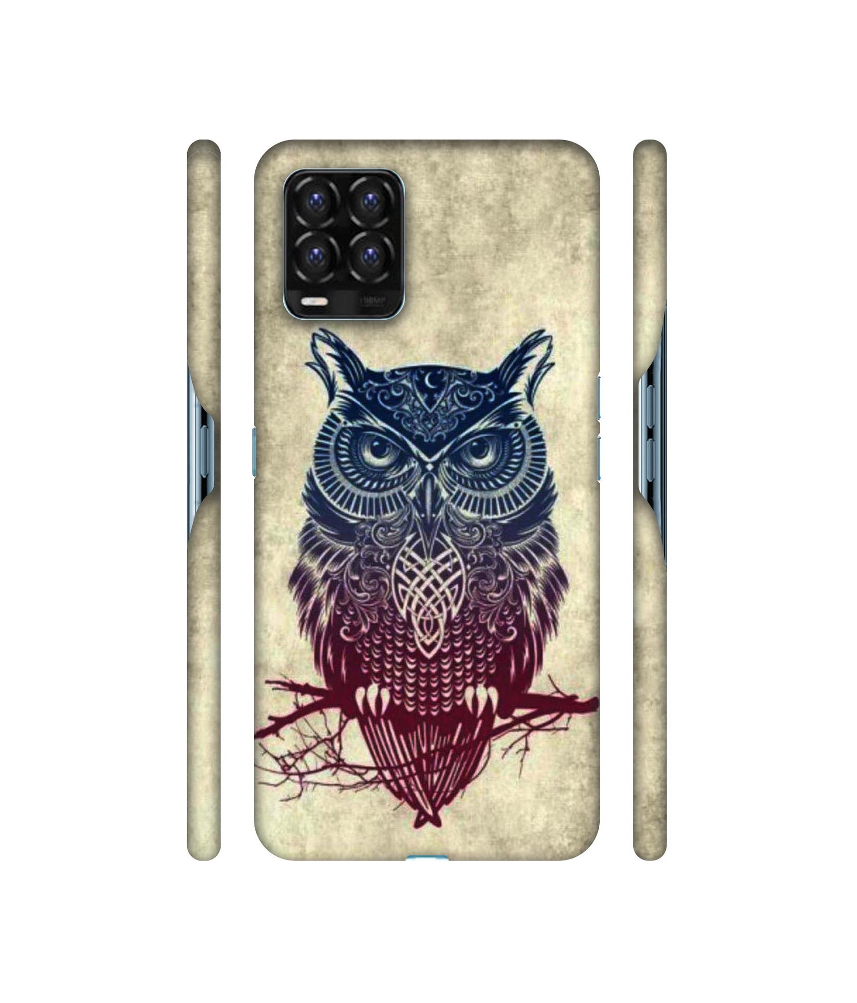 Owl Pattern Designer Hard Back Cover for Realme 8 / Realme 8 Pro