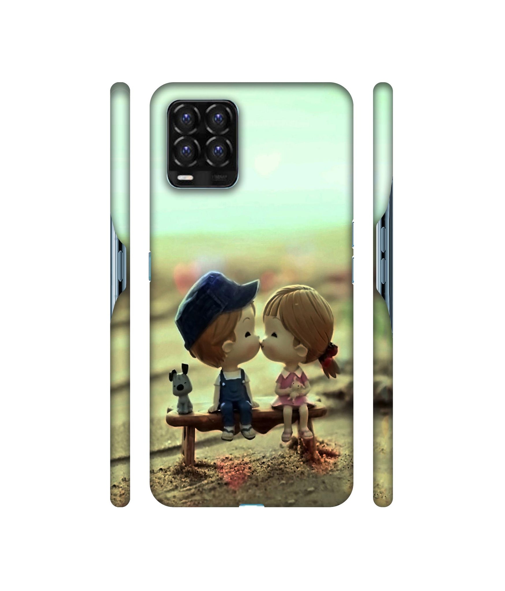 Love Couples Pattern Designer Hard Back Cover for Realme 8 / Realme 8 Pro