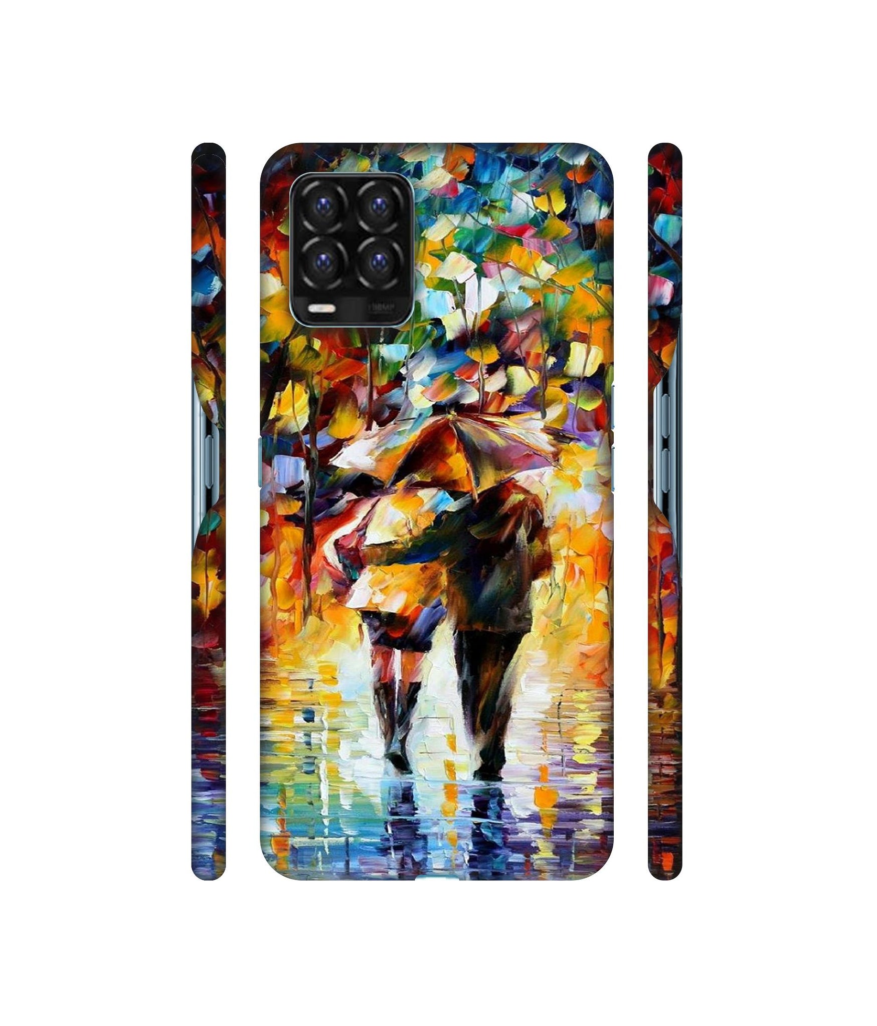 Paint Couple Pattern Designer Hard Back Cover for Realme 8 / Realme 8 Pro