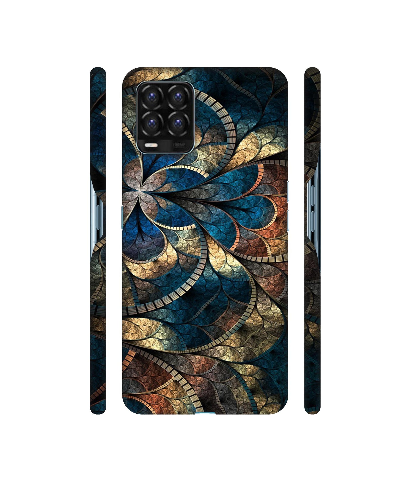 Fractional Pattern Designer Hard Back Cover for Realme 8 / Realme 8 Pro