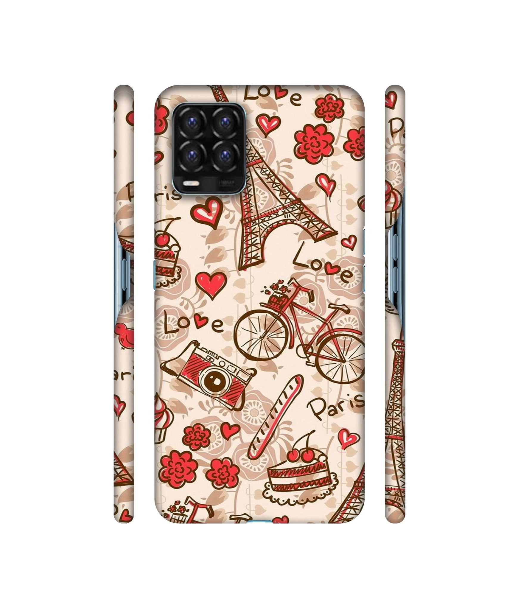 Vintage Paris Designer Hard Back Cover for Realme 8 / Realme 8 Pro