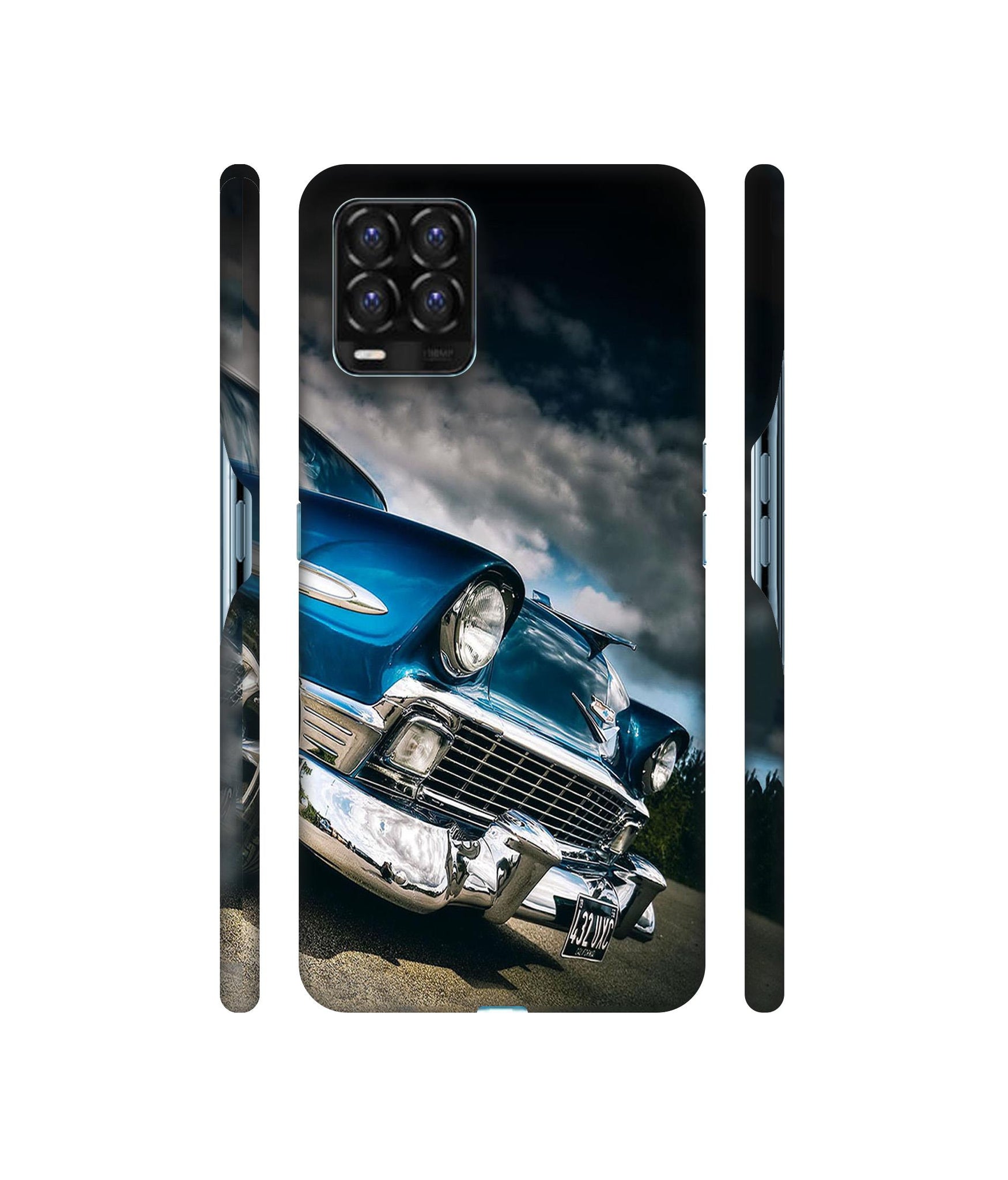 Vintage Car Pattern Designer Hard Back Cover for Realme 8 / Realme 8 Pro