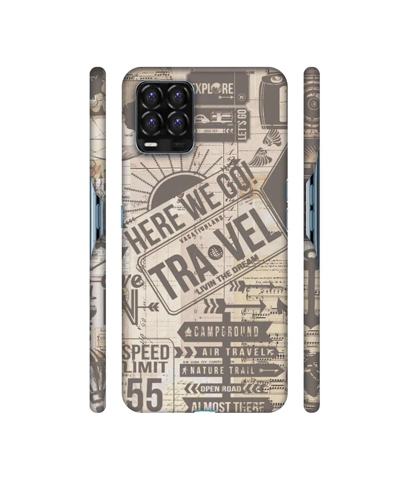Travel Designer Hard Back Cover for Realme 8 / Realme 8 Pro