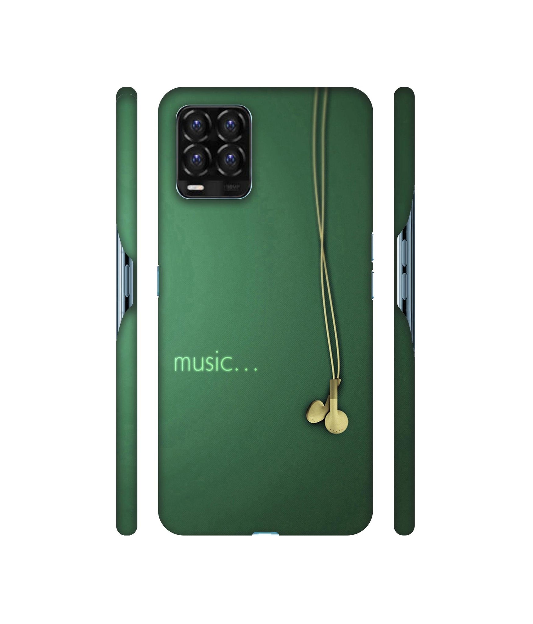 Headphone Music Designer Hard Back Cover for Realme 8 / Realme 8 Pro