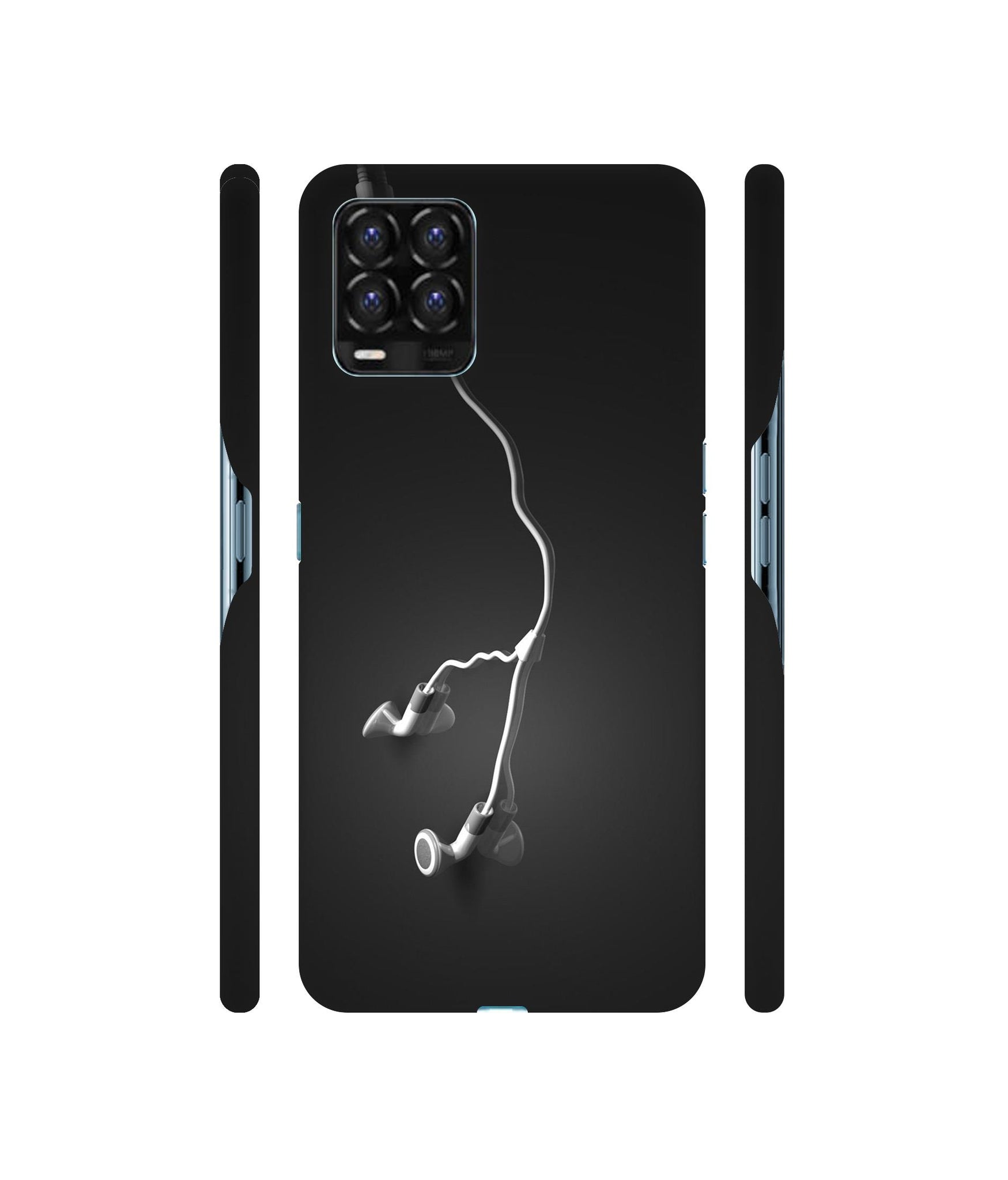 Headphone Designer Hard Back Cover for Realme 8 / Realme 8 Pro