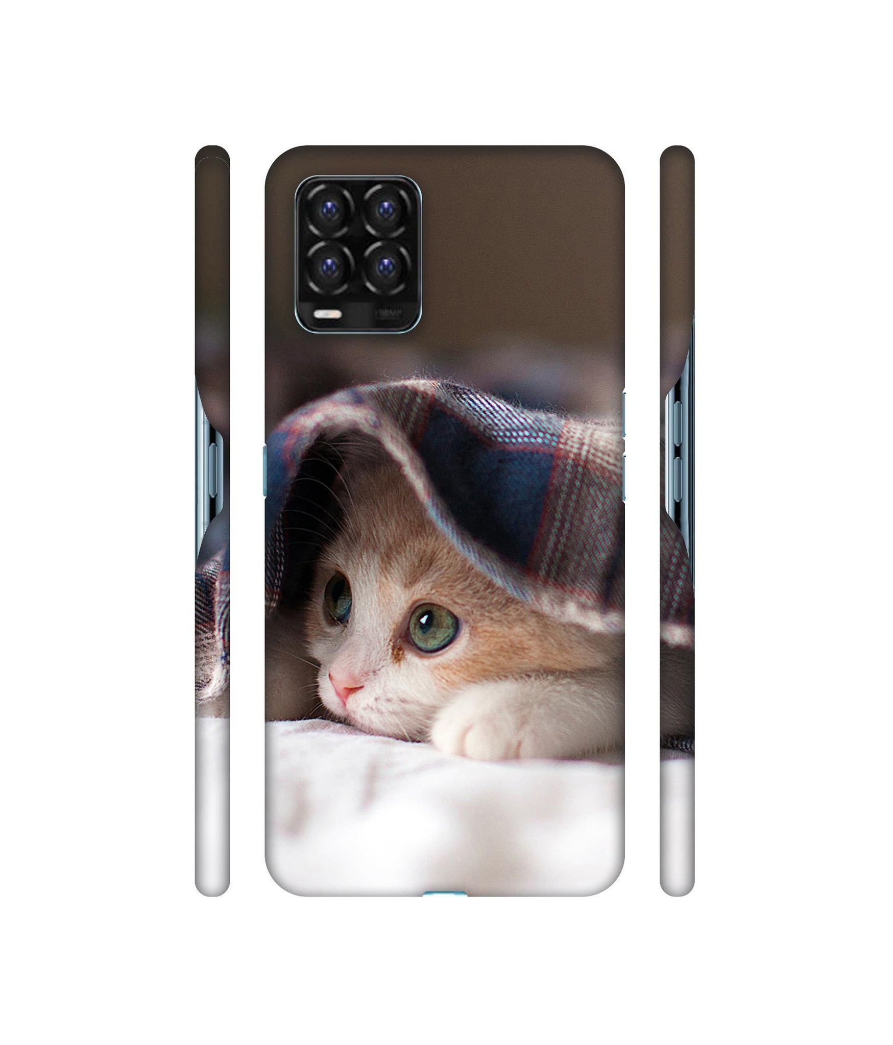 Sleepy Kitten Designer Hard Back Cover for Realme 8 / Realme 8 Pro