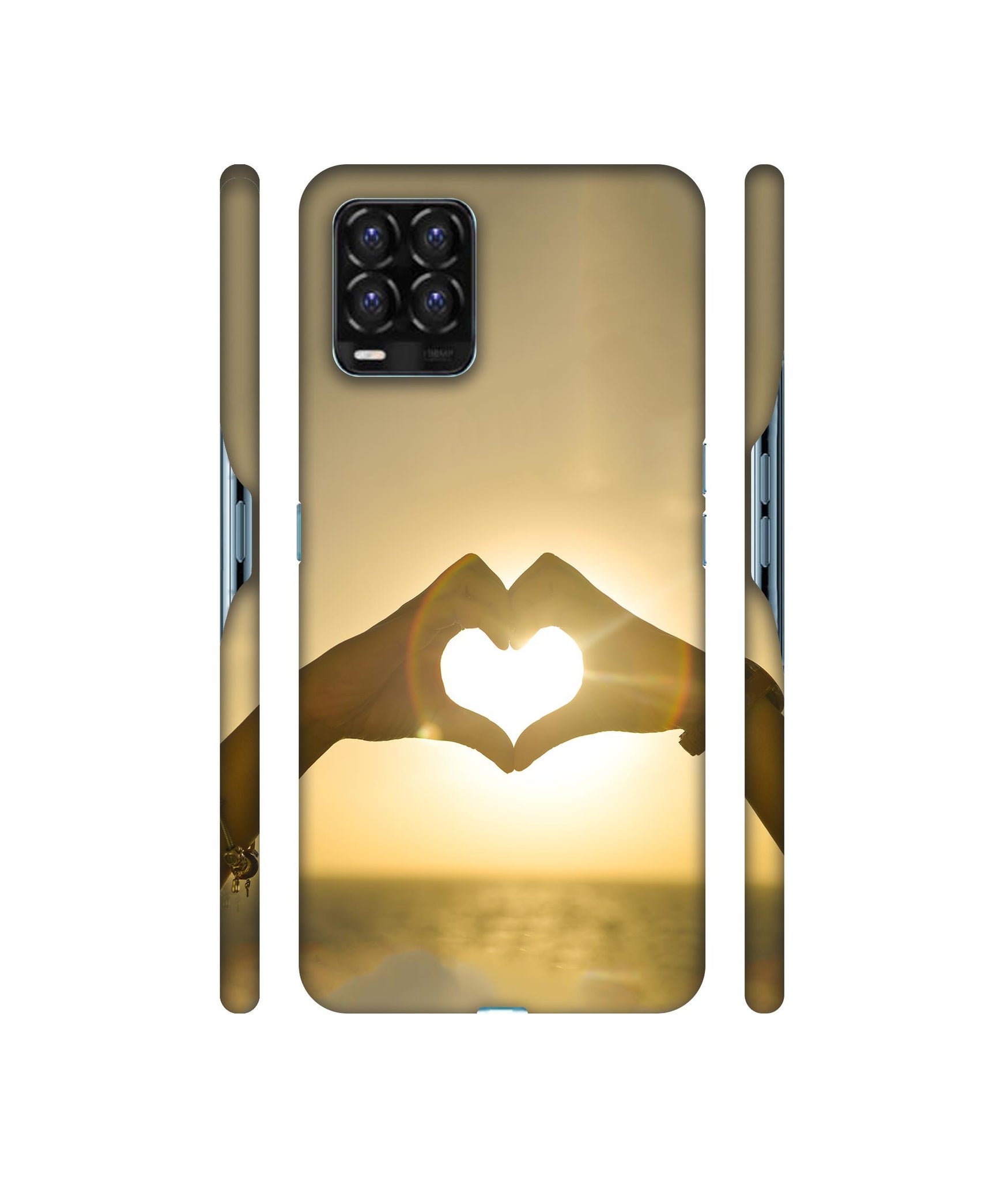 Heart in Hand Shape Designer Hard Back Cover for Realme 8 / Realme 8 Pro