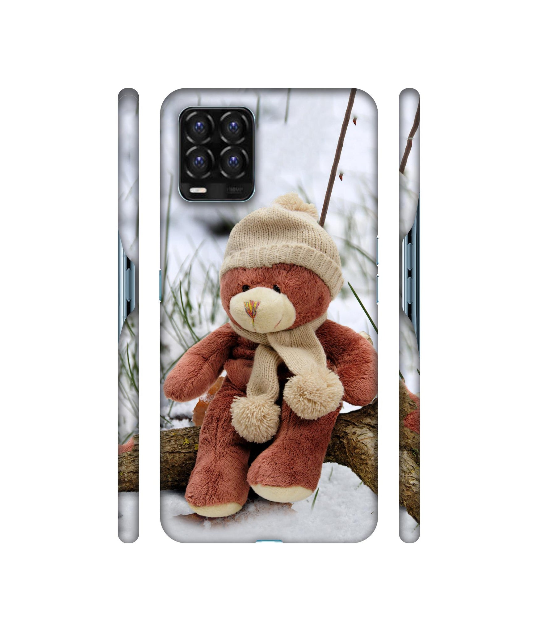 Woolen Bear Designer Hard Back Cover for Realme 8 / Realme 8 Pro