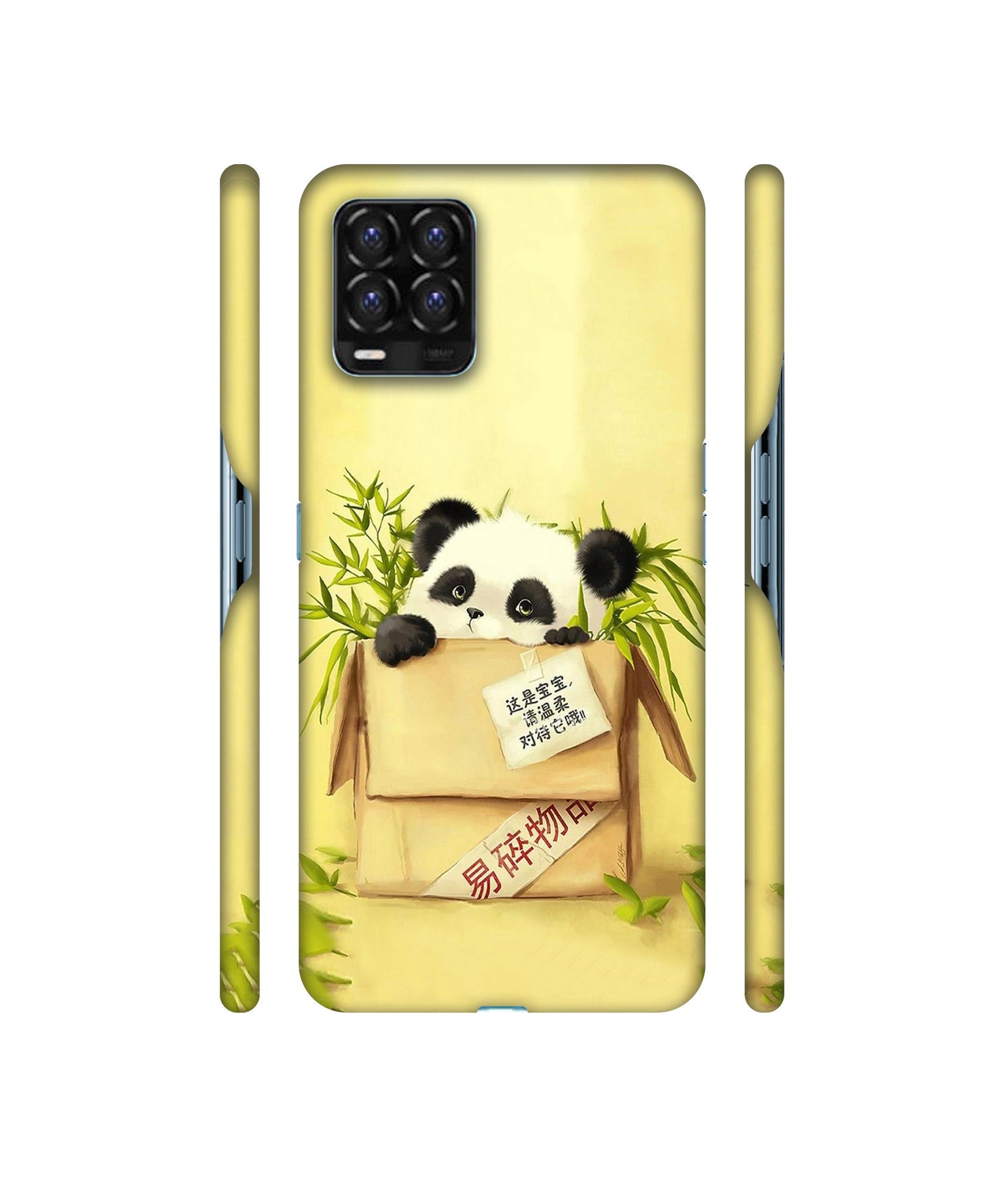 Panda In Box Designer Hard Back Cover for Realme 8 / Realme 8 Pro