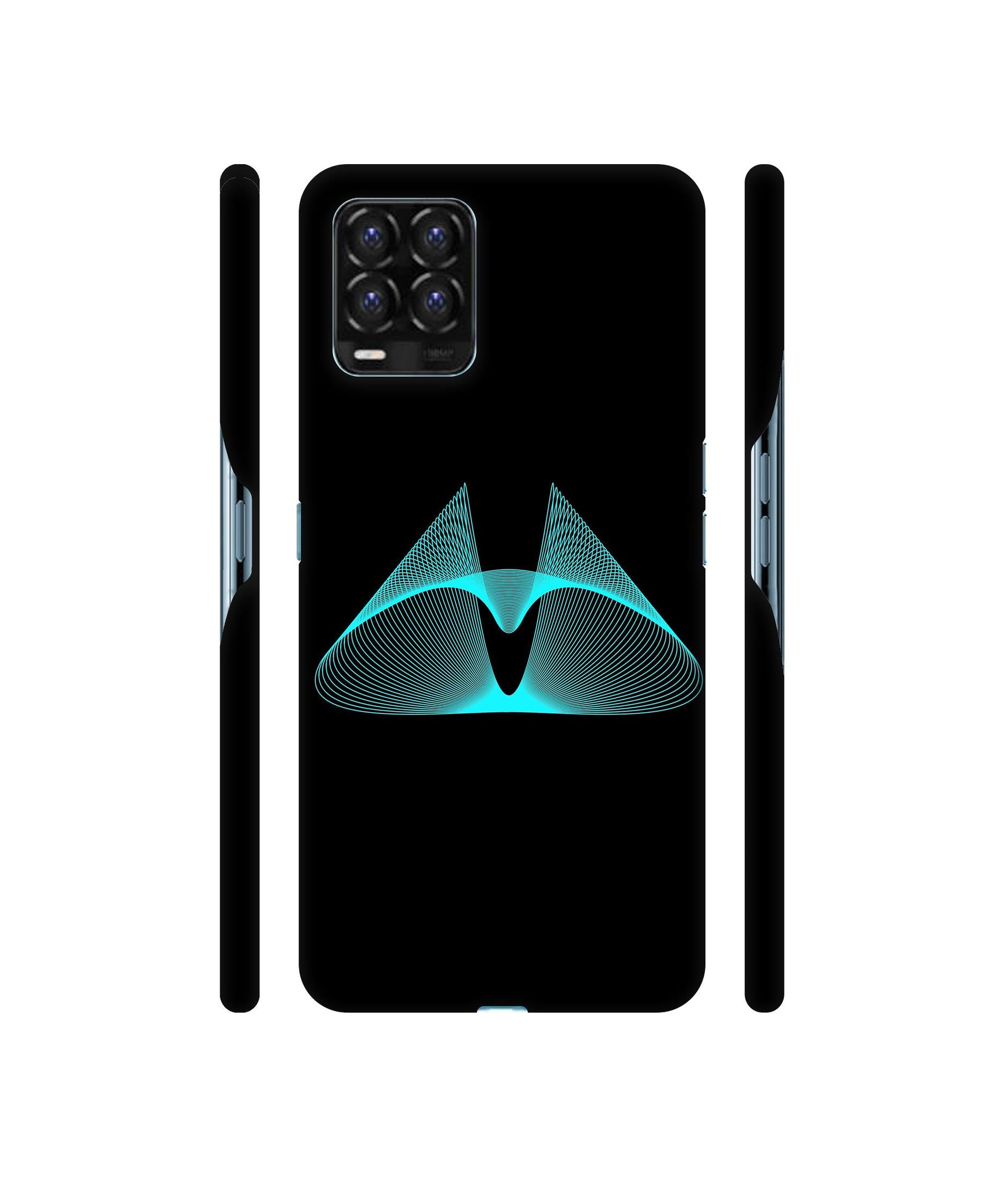 Mesh Shape Glitter Designer Hard Back Cover for Realme 8 / Realme 8 Pro