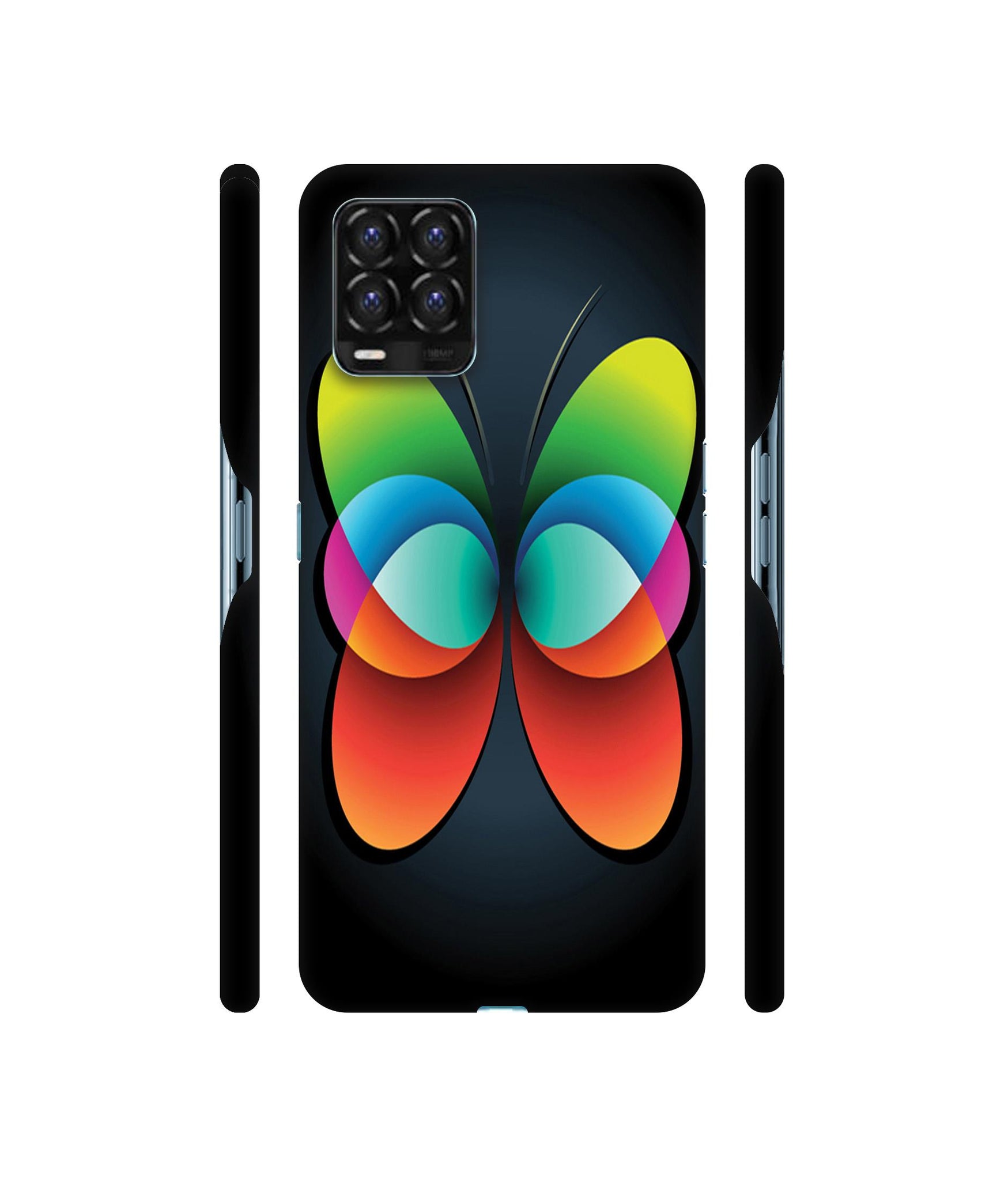 Colourfull Butterfly Designer Hard Back Cover for Realme 8 / Realme 8 Pro