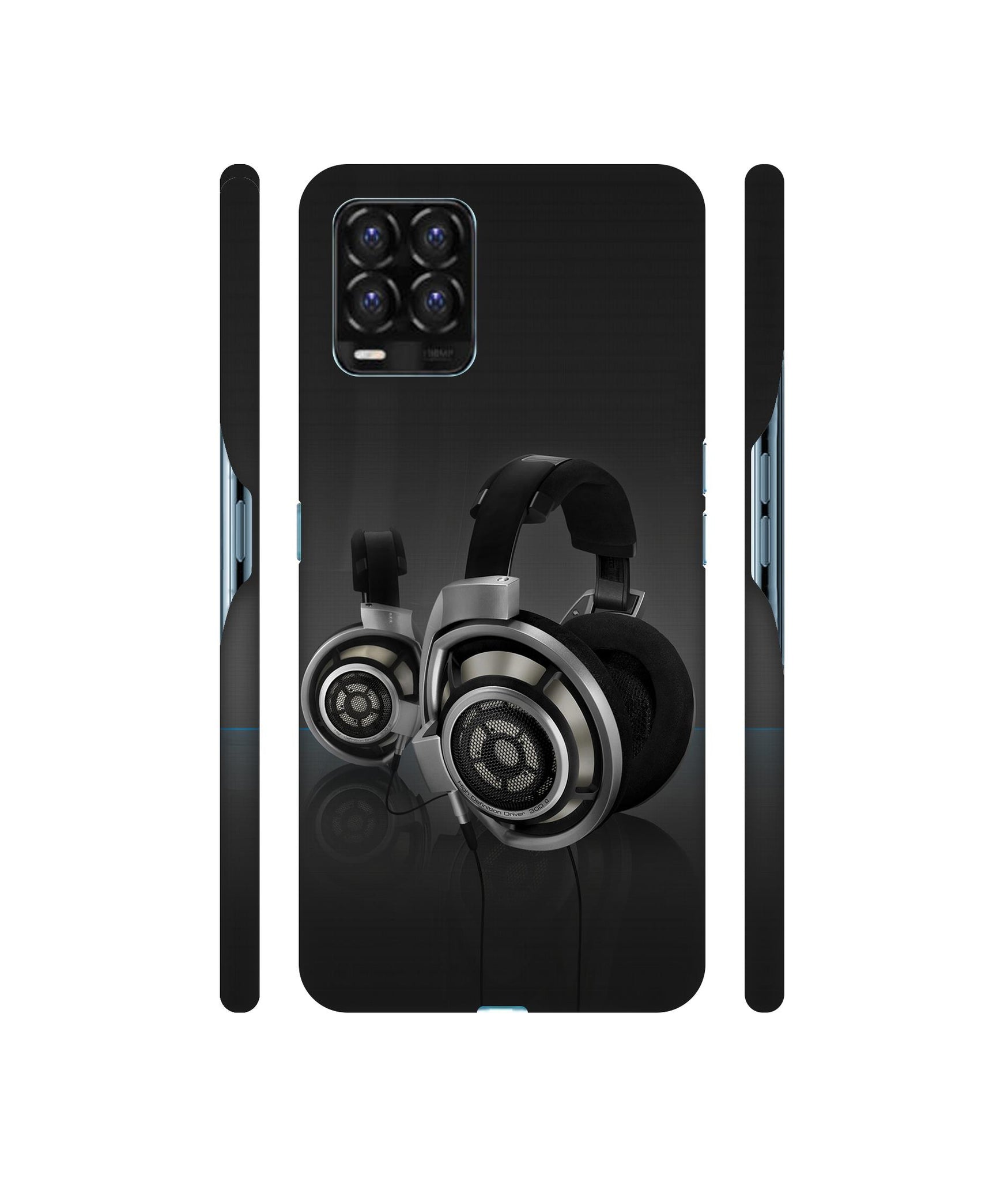 Head Phone Designer Hard Back Cover for Realme 8 / Realme 8 Pro