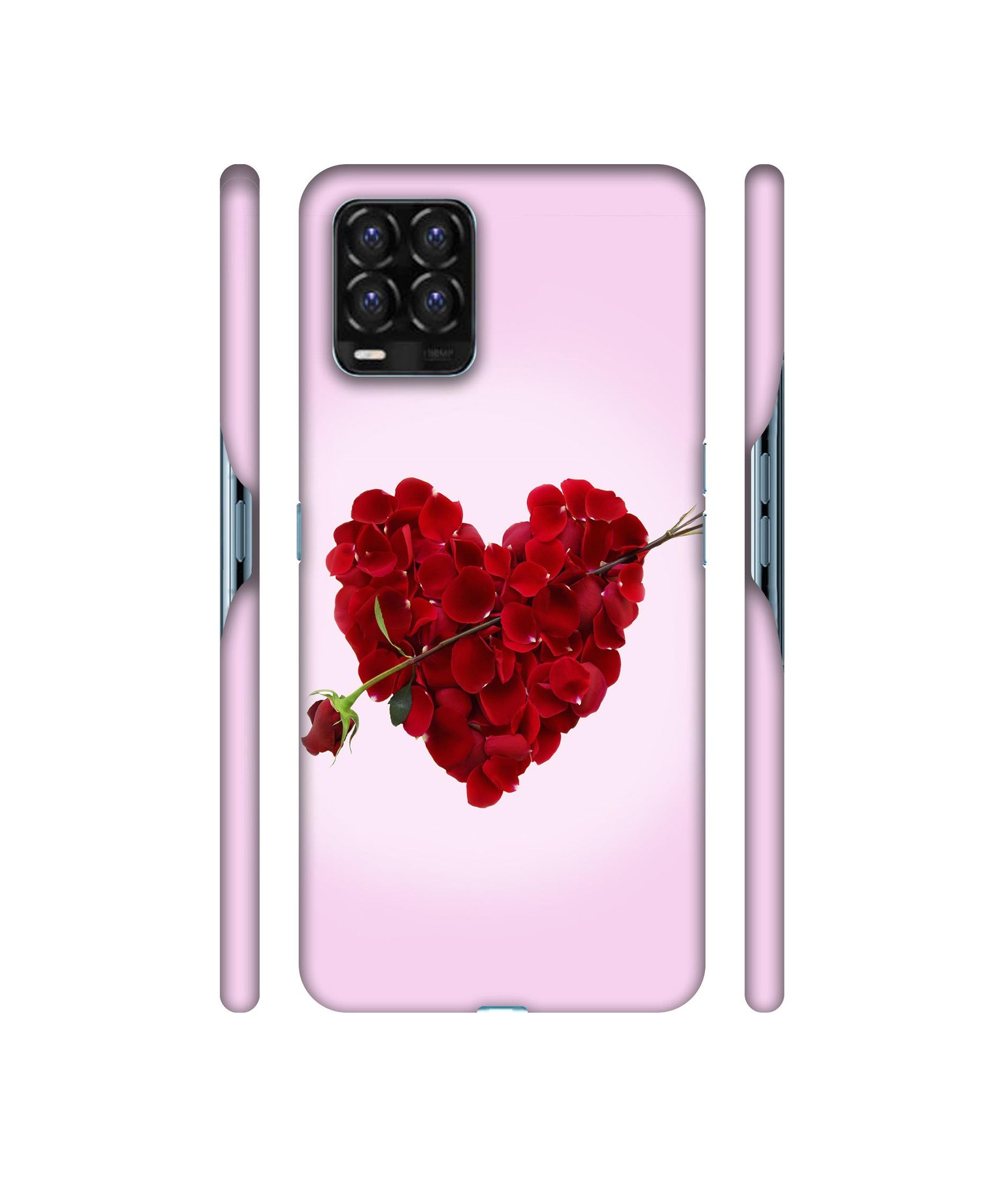 Heart Flower Designer Hard Back Cover for Realme 8 / Realme 8 Pro