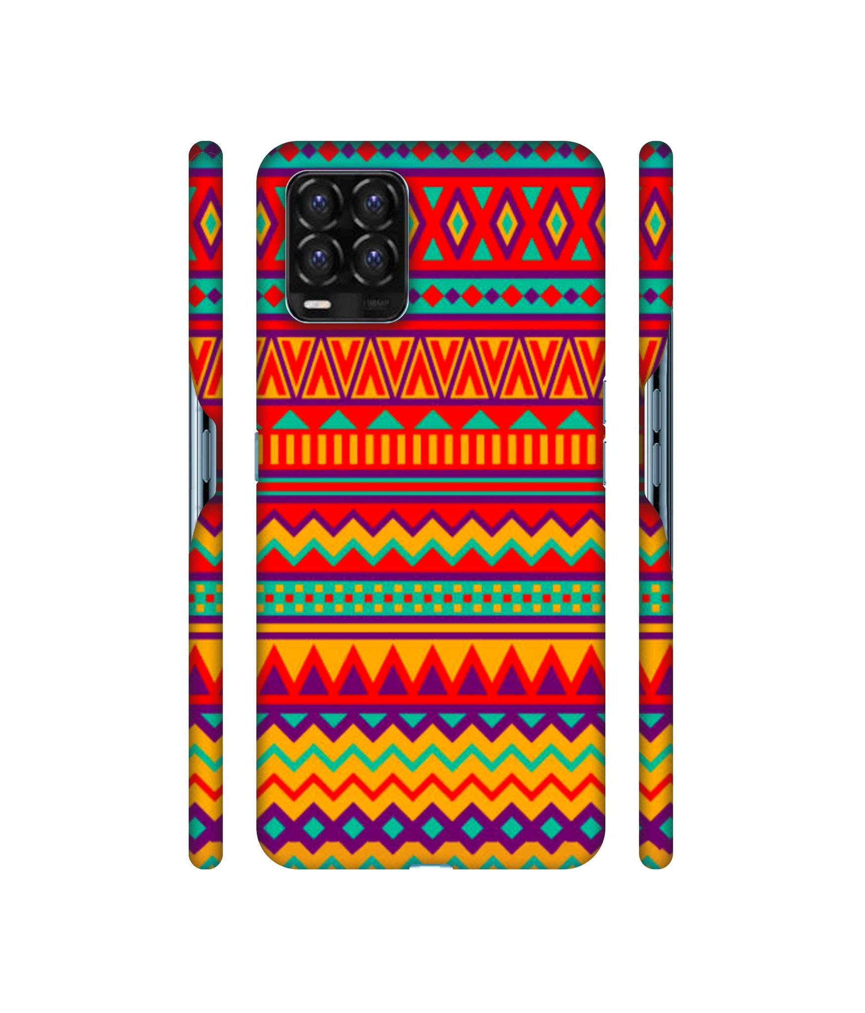 Multicolor Rangoli Art Designer Hard Back Cover for Realme 8 / Realme 8 Pro