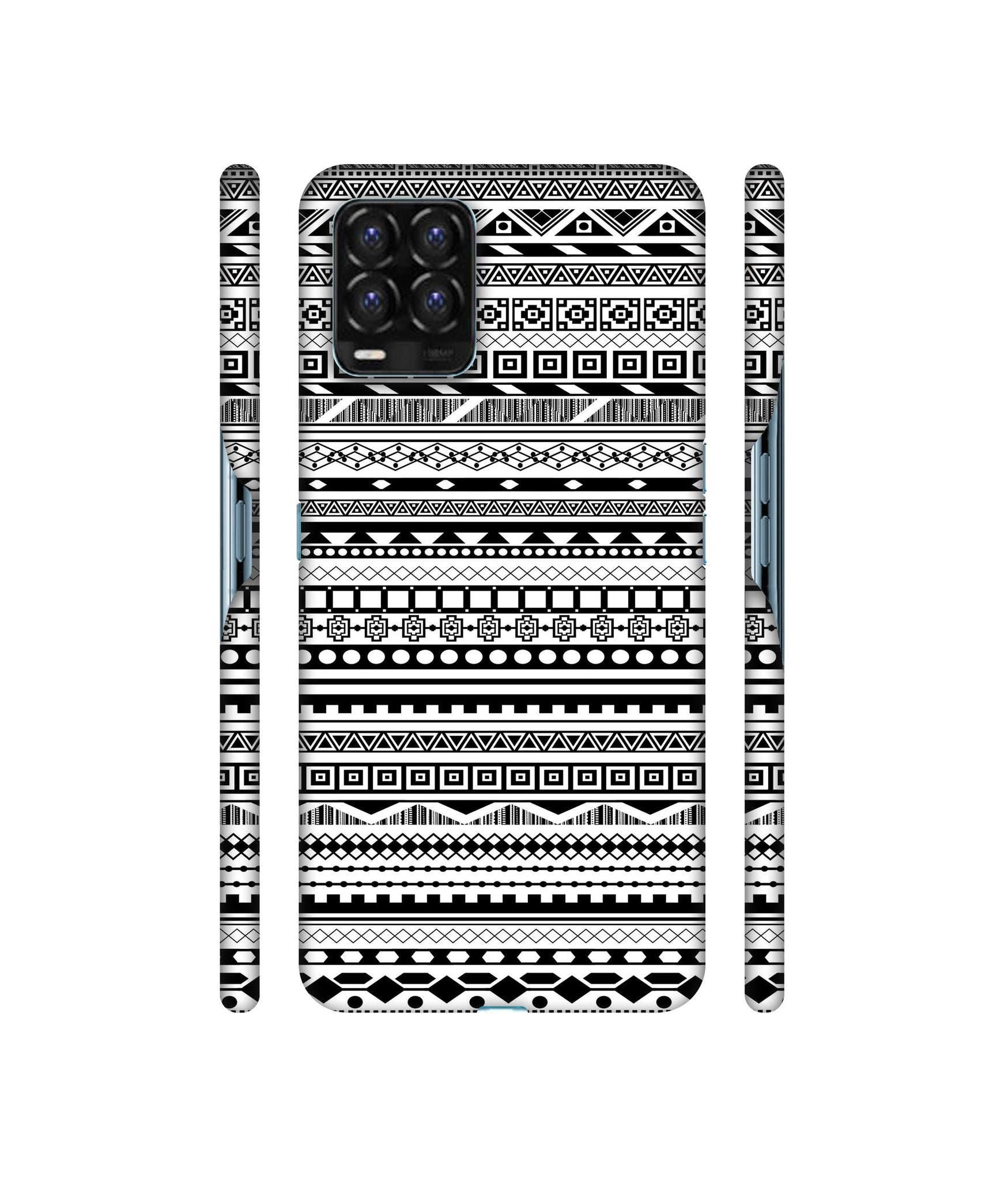 Black & White Patterns Designer Hard Back Cover for Realme 8 / Realme 8 Pro