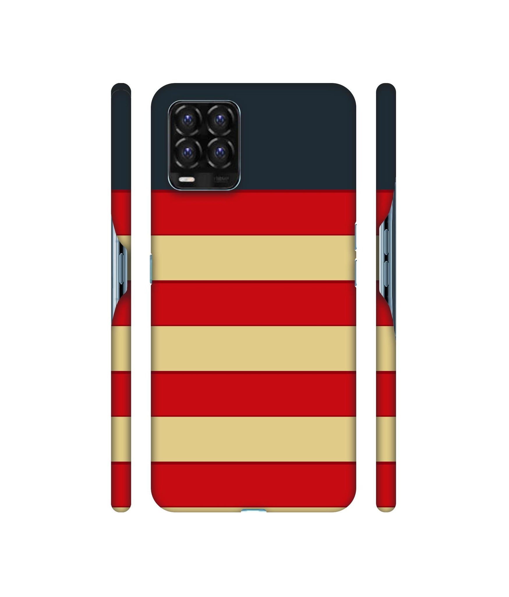 Multicolor Lines Designer Hard Back Cover for Realme 8 / Realme 8 Pro