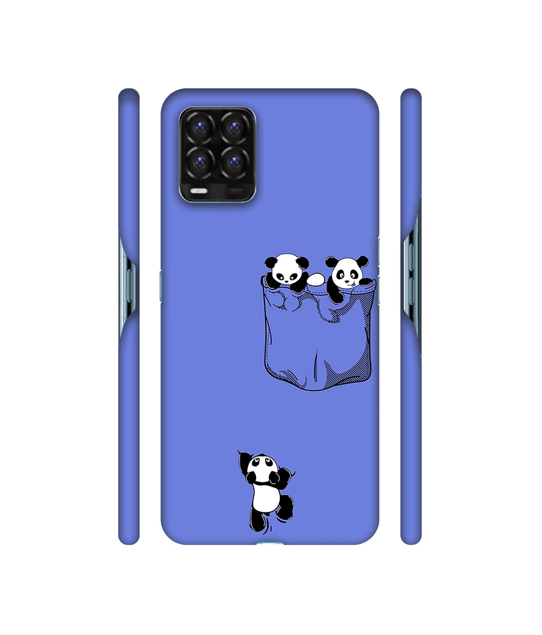 Poket Panda Designer Hard Back Cover for Realme 8 / Realme 8 Pro