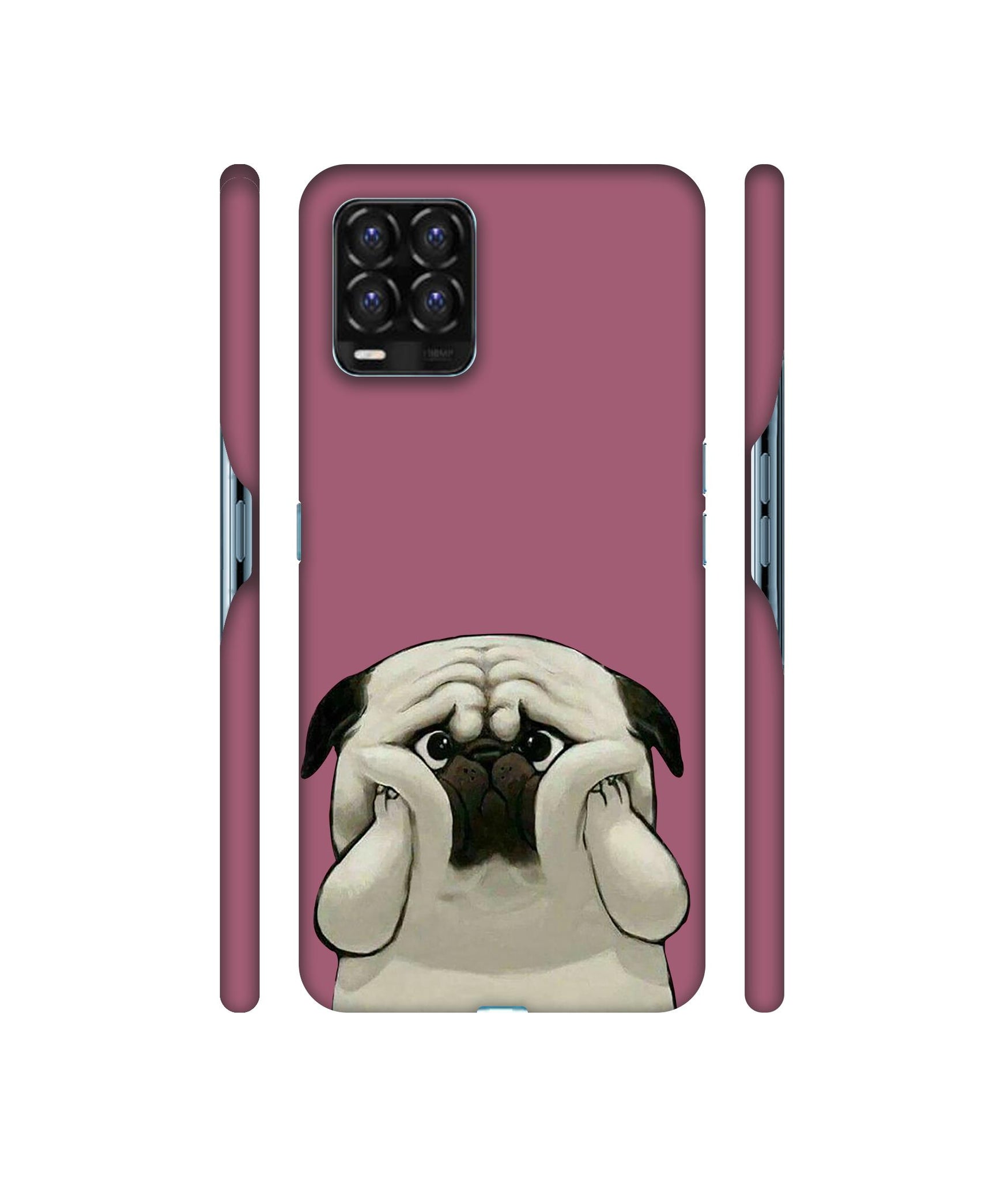 Pot Dog Purple Colour Designer Hard Back Cover for Realme 8 / Realme 8 Pro