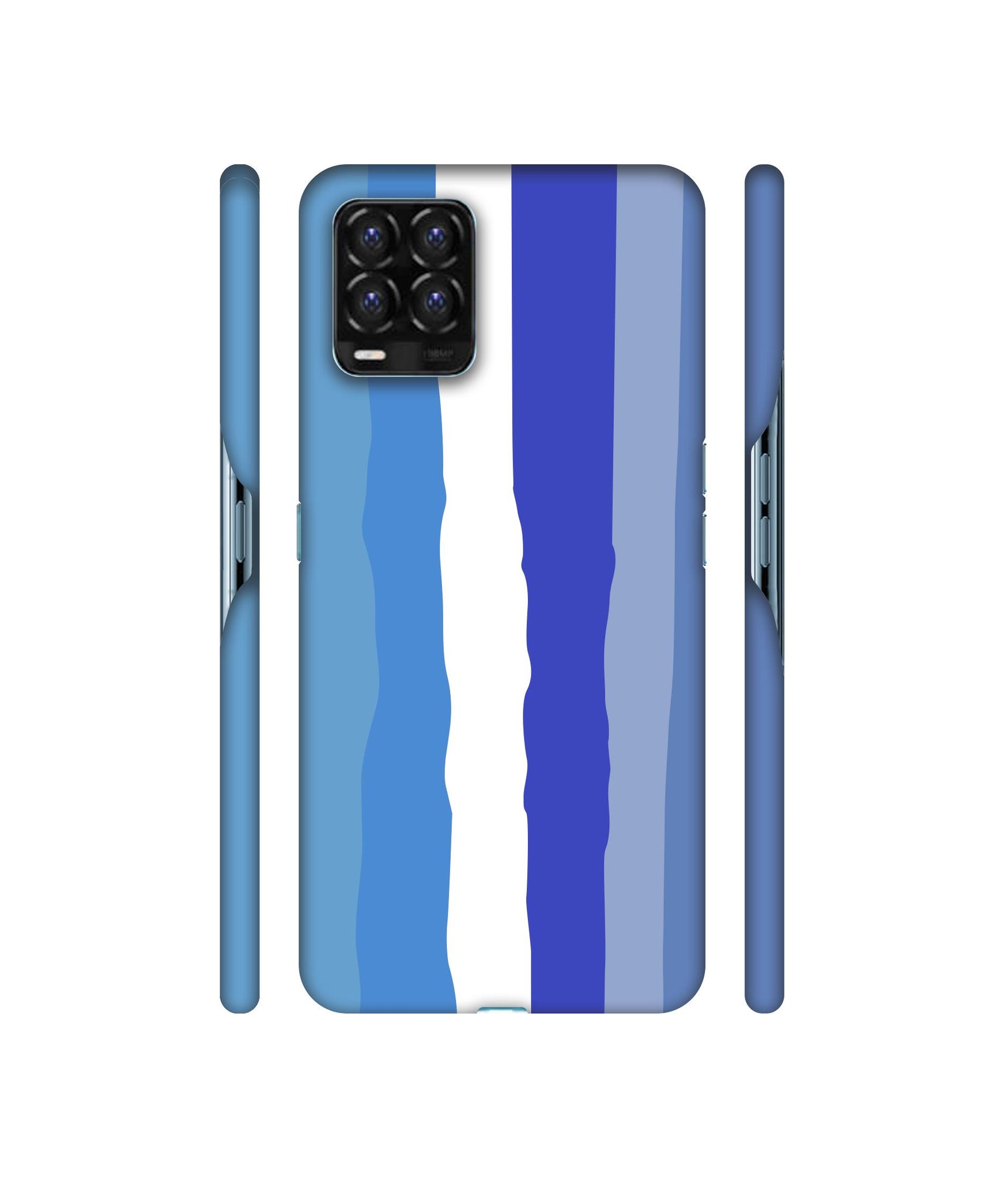 Blue Shade Rainbow Designer Hard Back Cover for Realme 8 / Realme 8 Pro