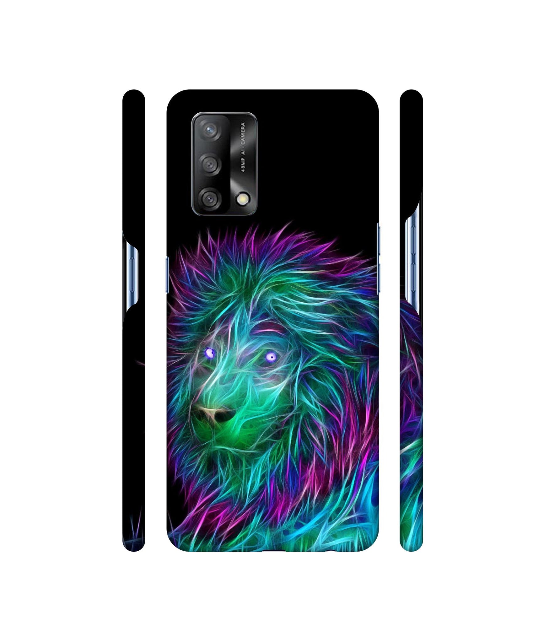 3D Lion Designer Hard Back Cover for Oppo F19