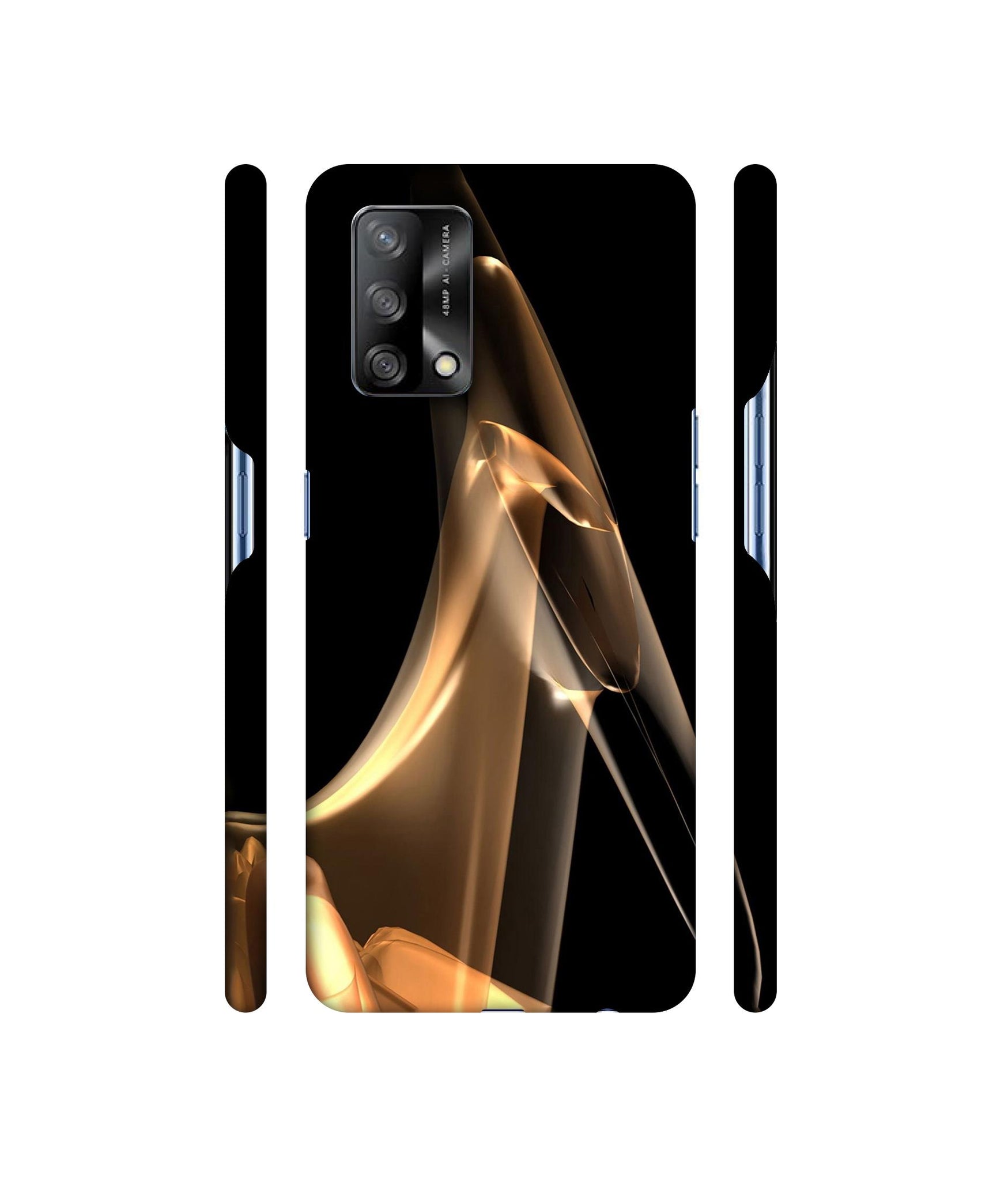 Gold Smoke Designer Hard Back Cover for Oppo F19