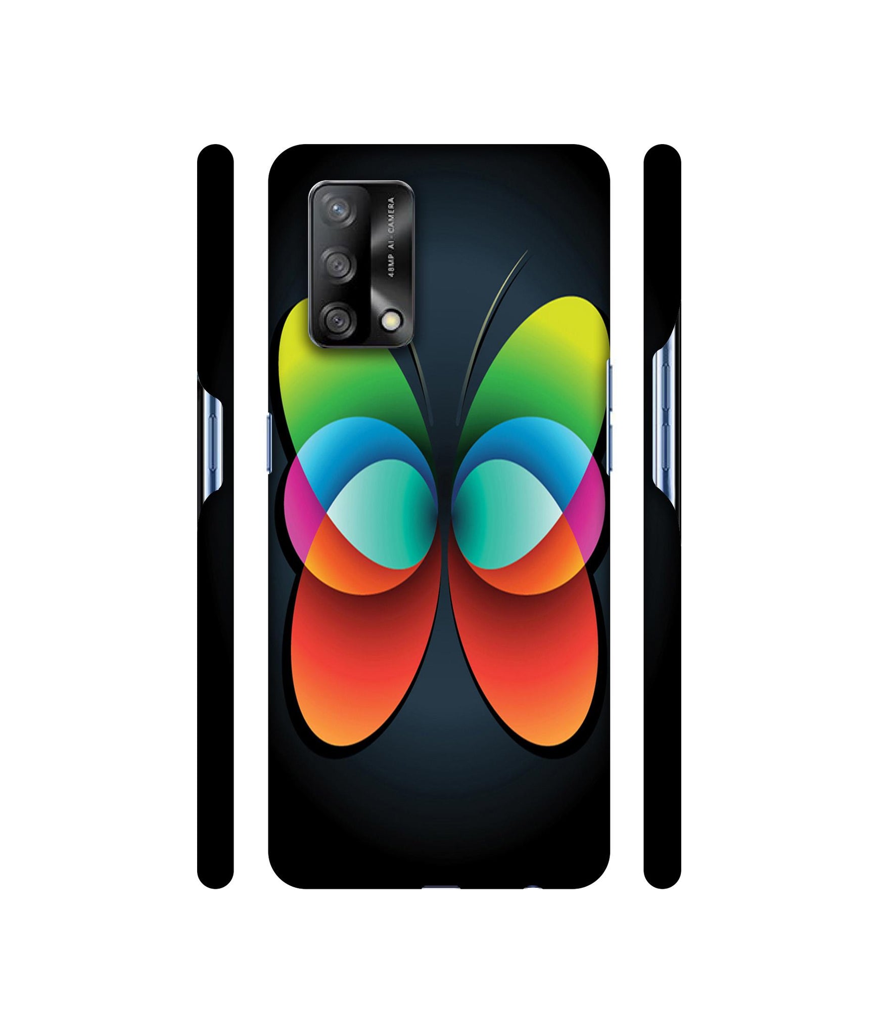Colourfull Butterfly Designer Hard Back Cover for Oppo F19