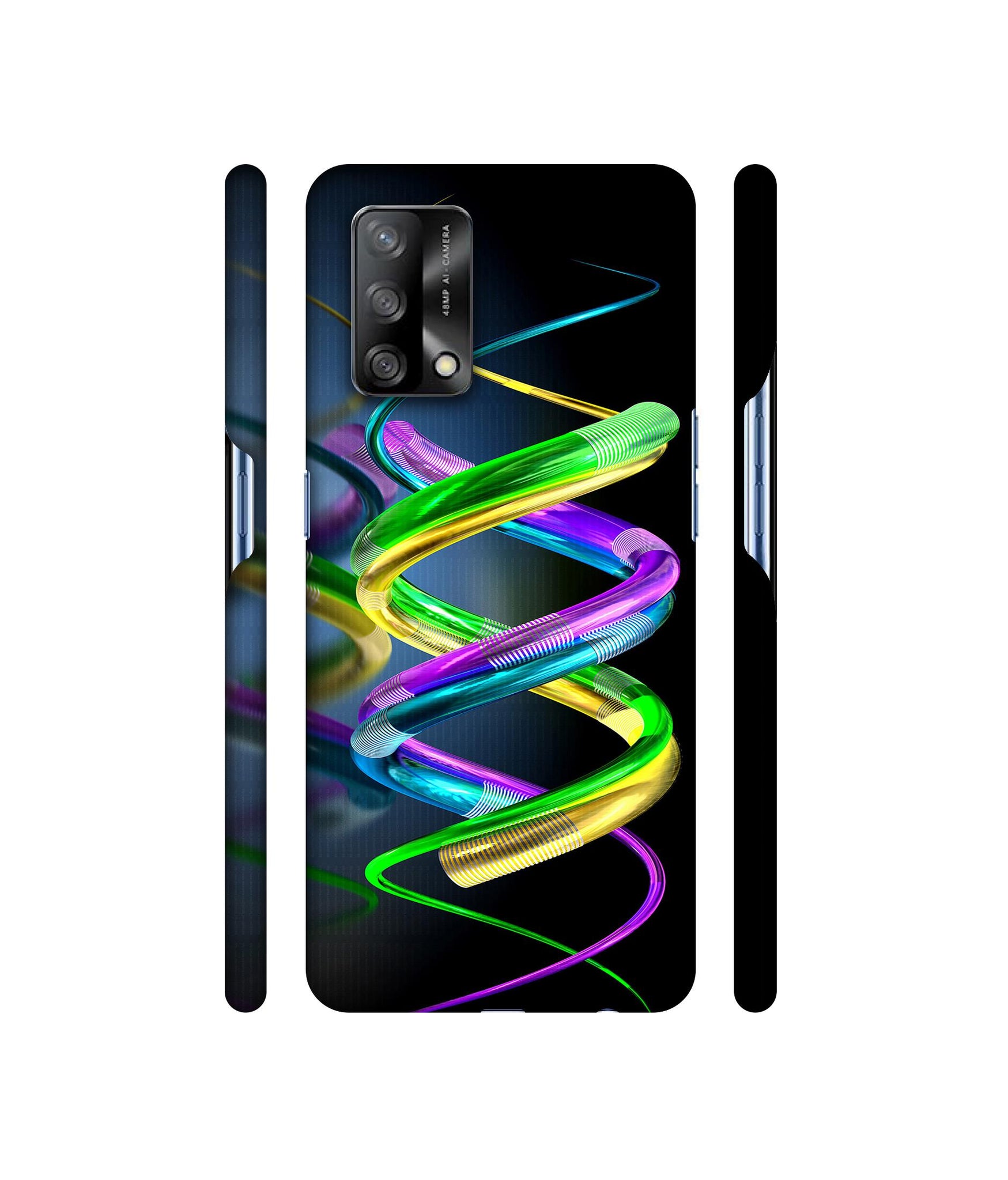 3D Spiral Designer Hard Back Cover for Oppo F19