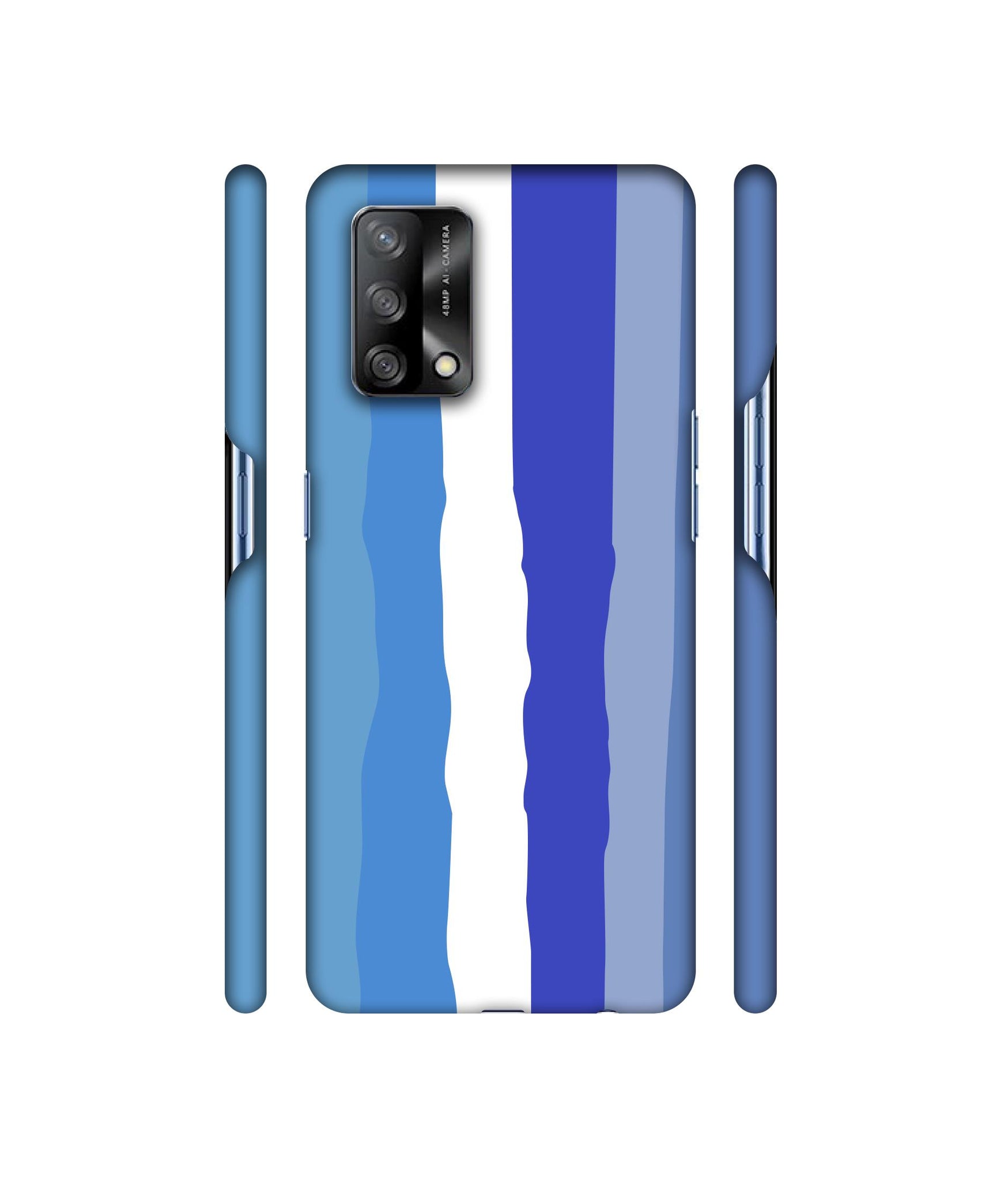 Blue Shade Rainbow Designer Hard Back Cover for Oppo F19