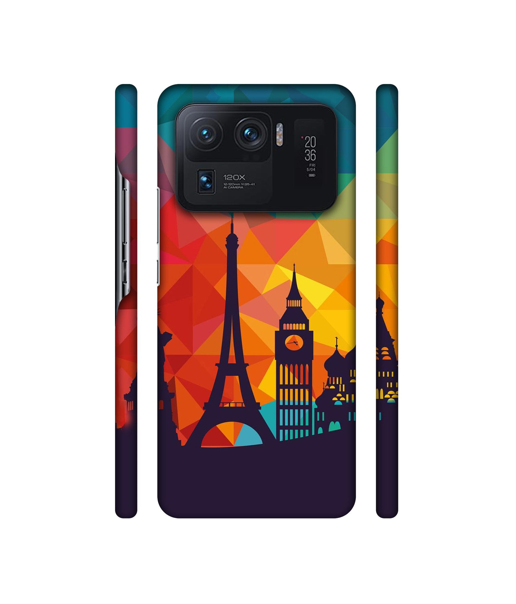 Colored Paris Designer Hard Back Cover for Mi 11 Ultra