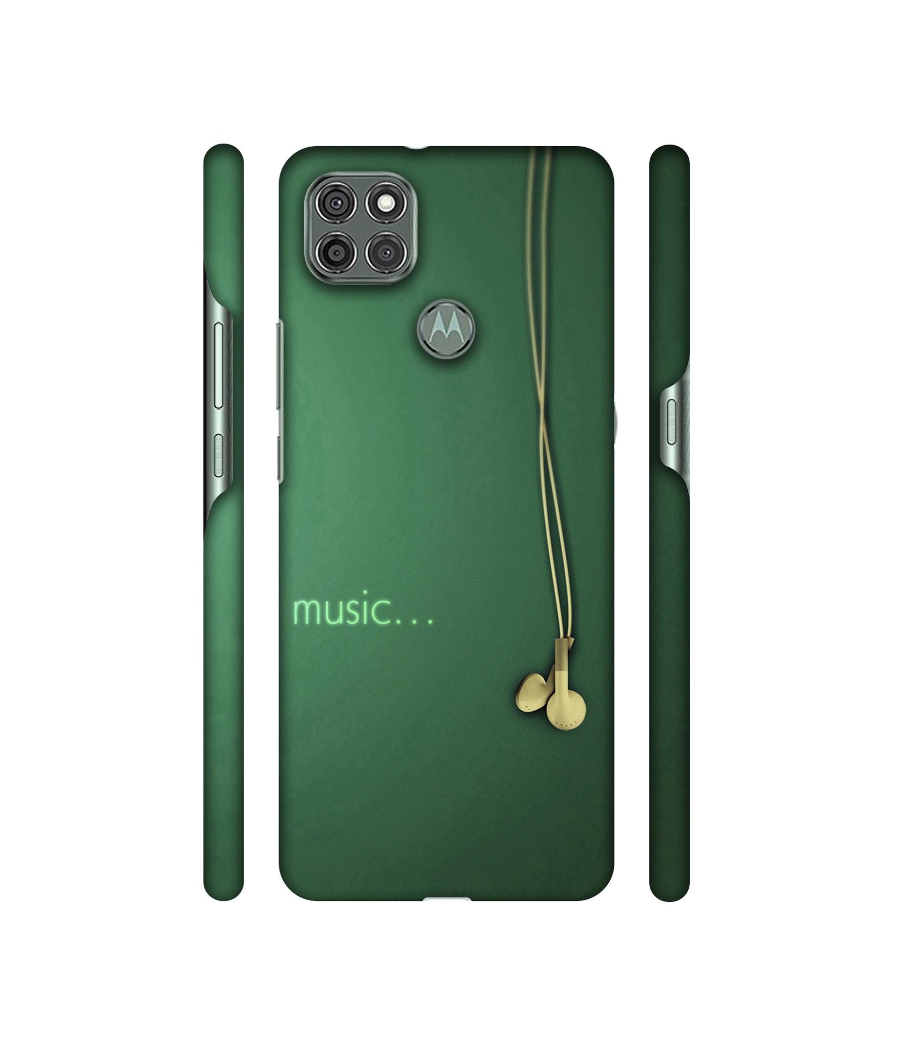 Headphone Music Designer Hard Back Cover for Motorola Moto G9 Power