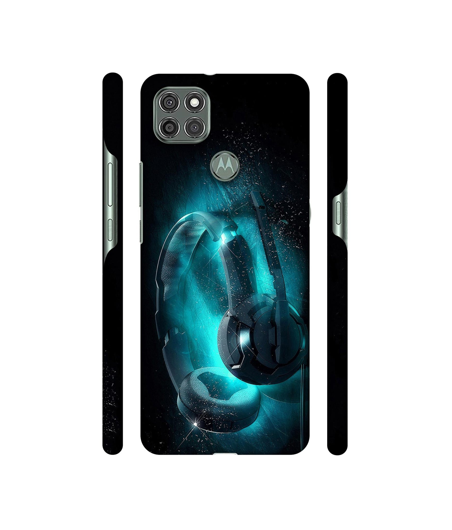 Cool Headphone Designer Hard Back Cover for Motorola Moto G9 Power