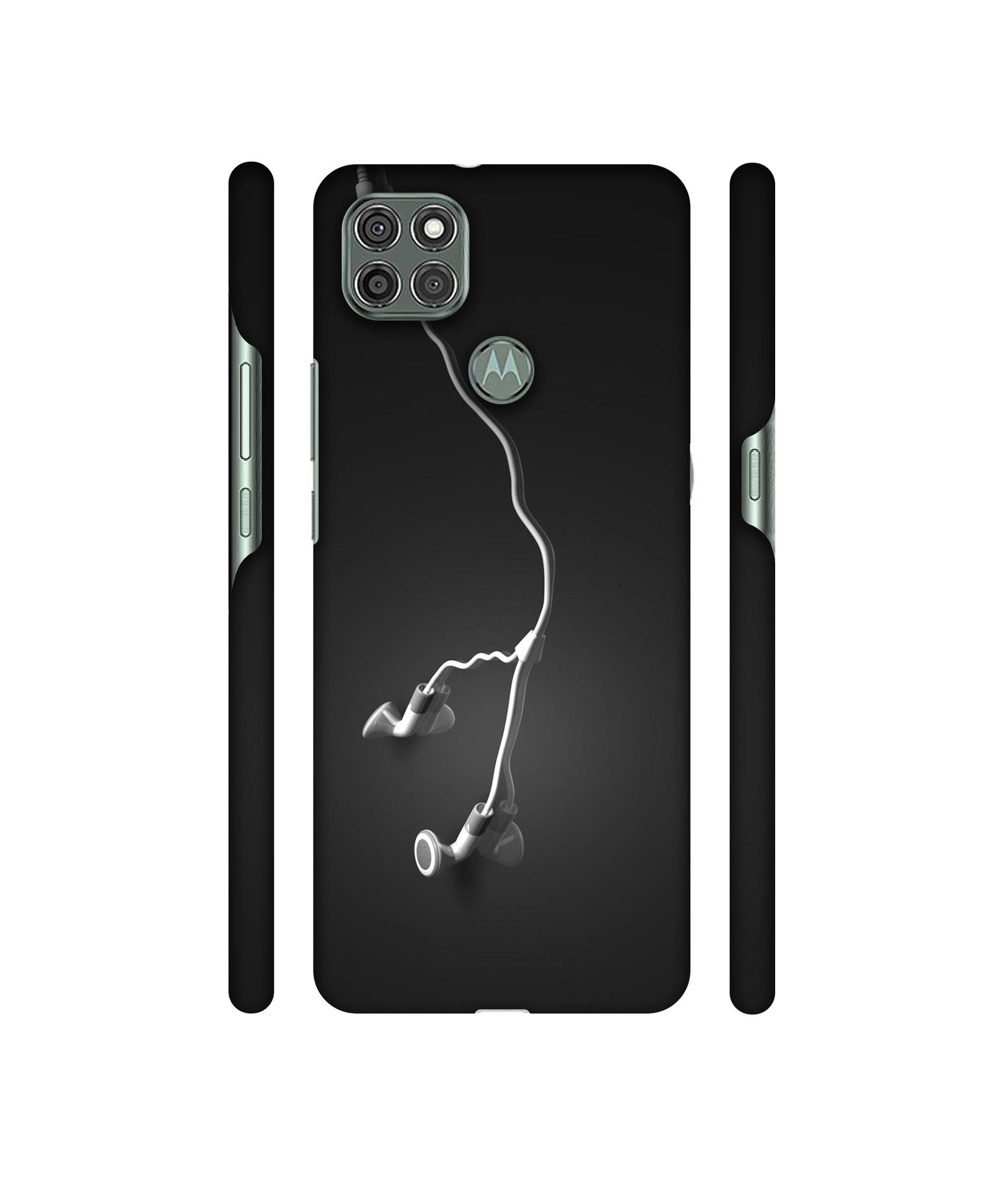 Headphone Designer Hard Back Cover for Motorola Moto G9 Power