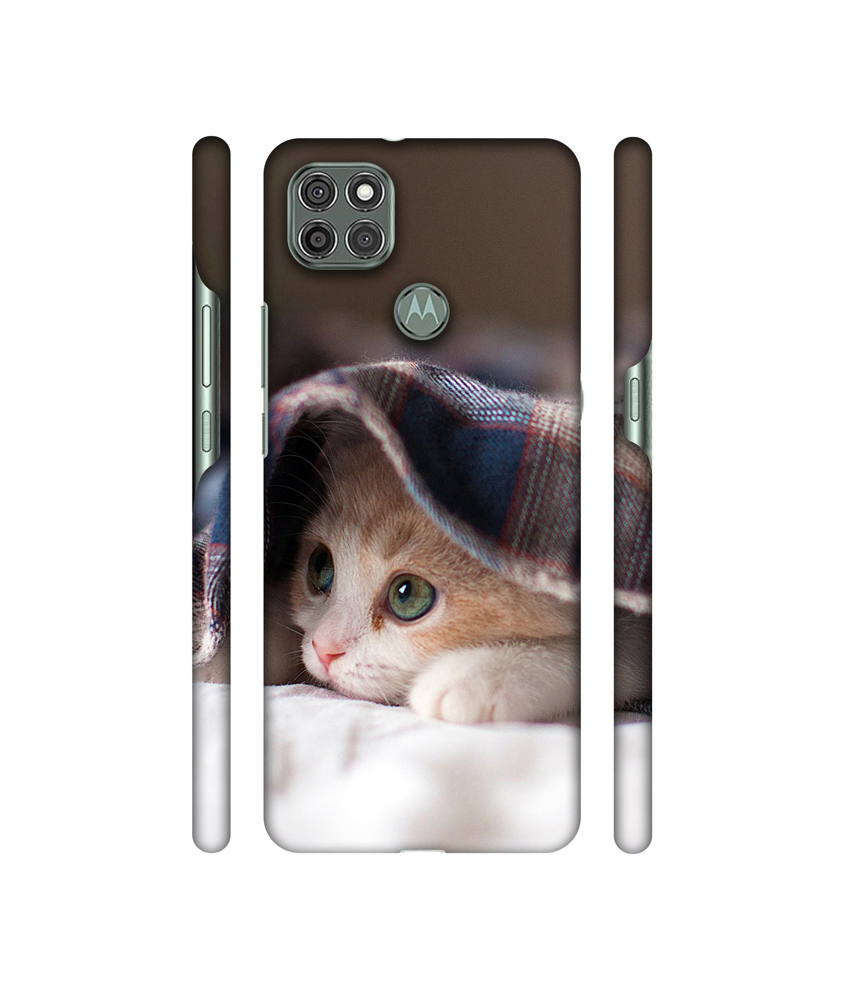 Sleepy Kitten Designer Hard Back Cover for Motorola Moto G9 Power