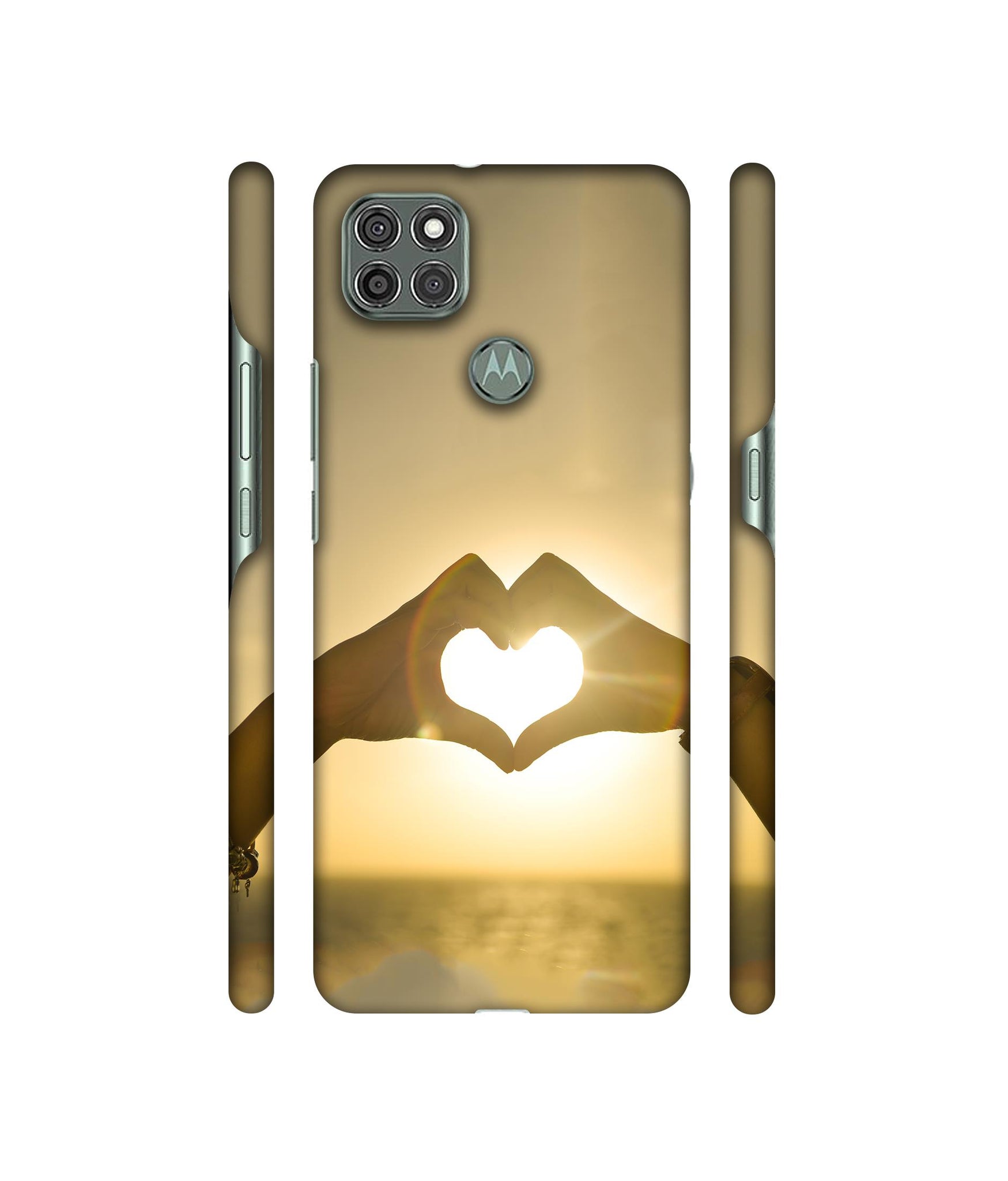 Heart in Hand Shape Designer Hard Back Cover for Motorola Moto G9 Power