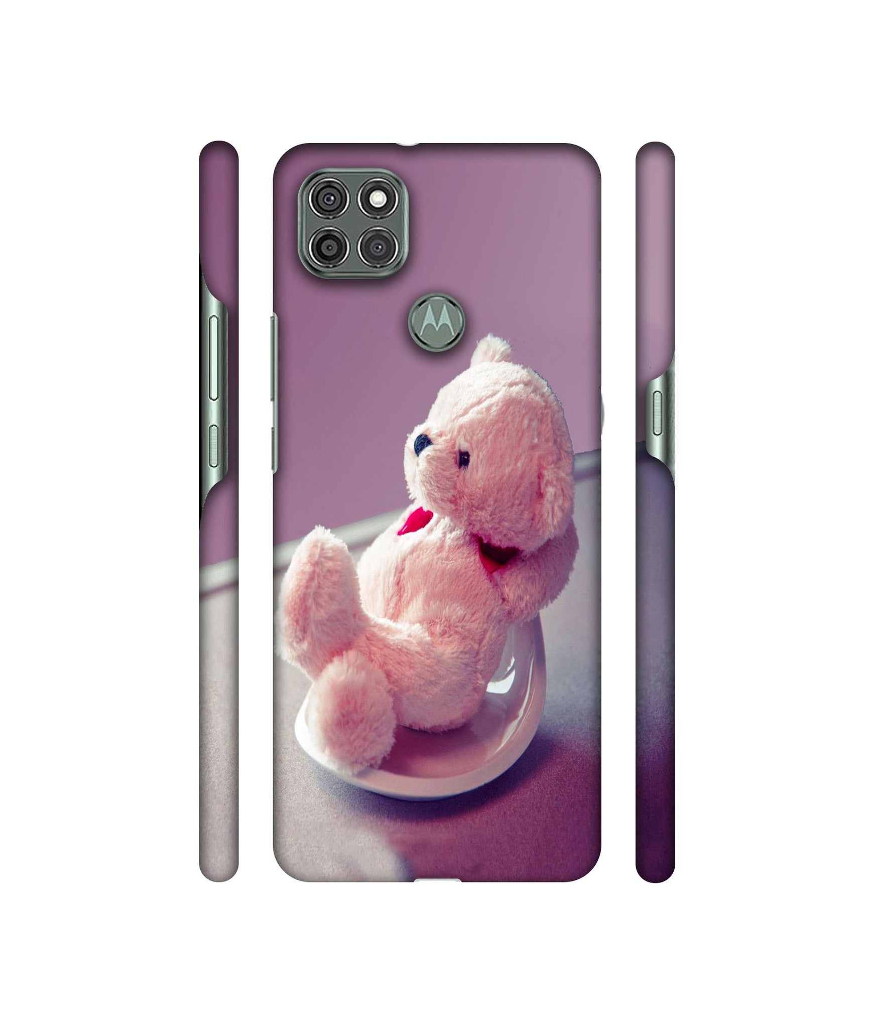 Cute Teddy Bear Designer Hard Back Cover for Motorola Moto G9 Power