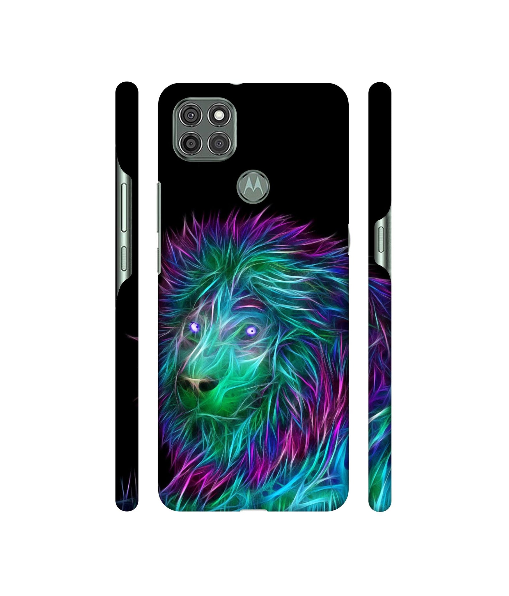 3D Lion Designer Hard Back Cover for Motorola Moto G9 Power