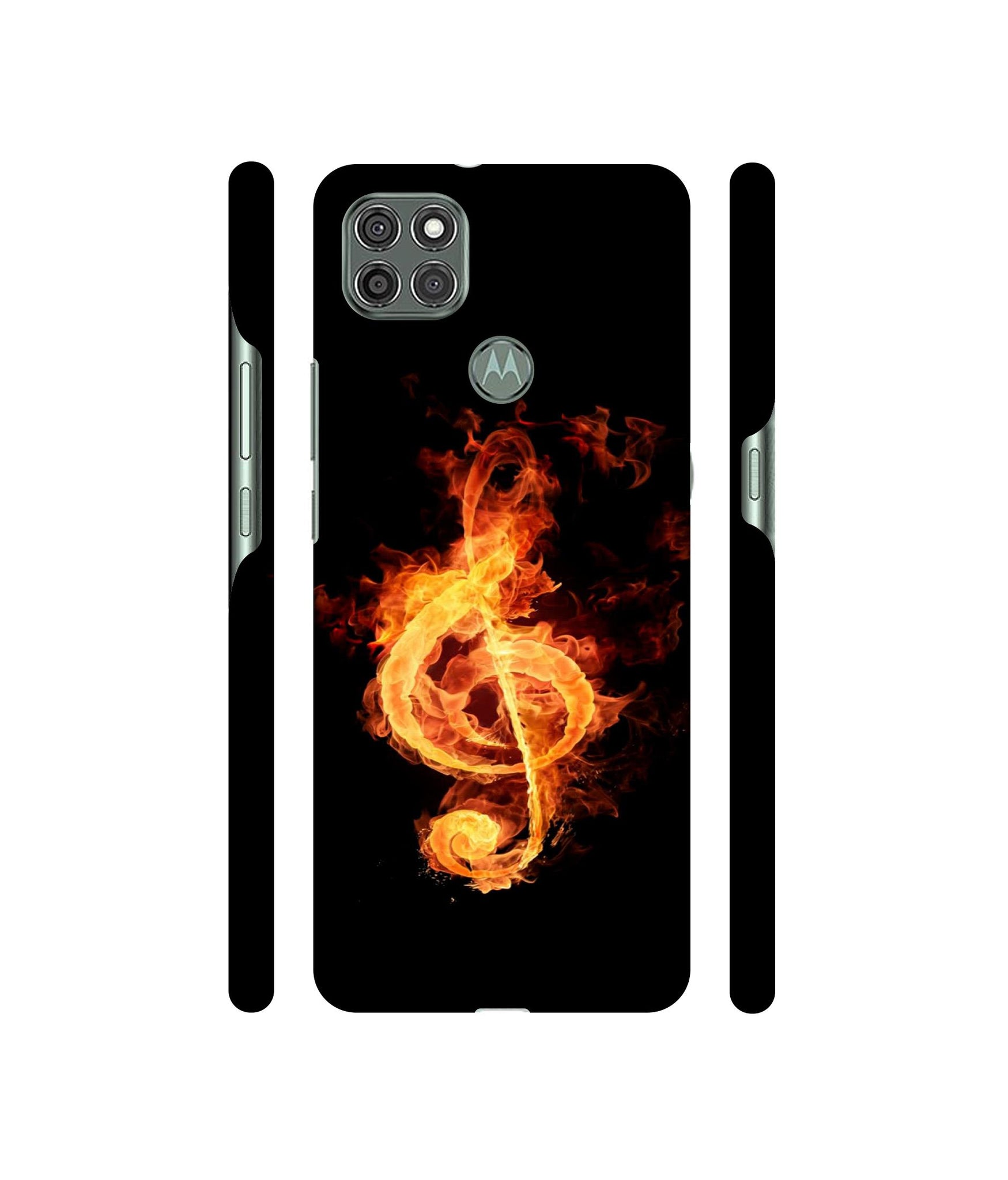 Fire Note Designer Hard Back Cover for Motorola Moto G9 Power