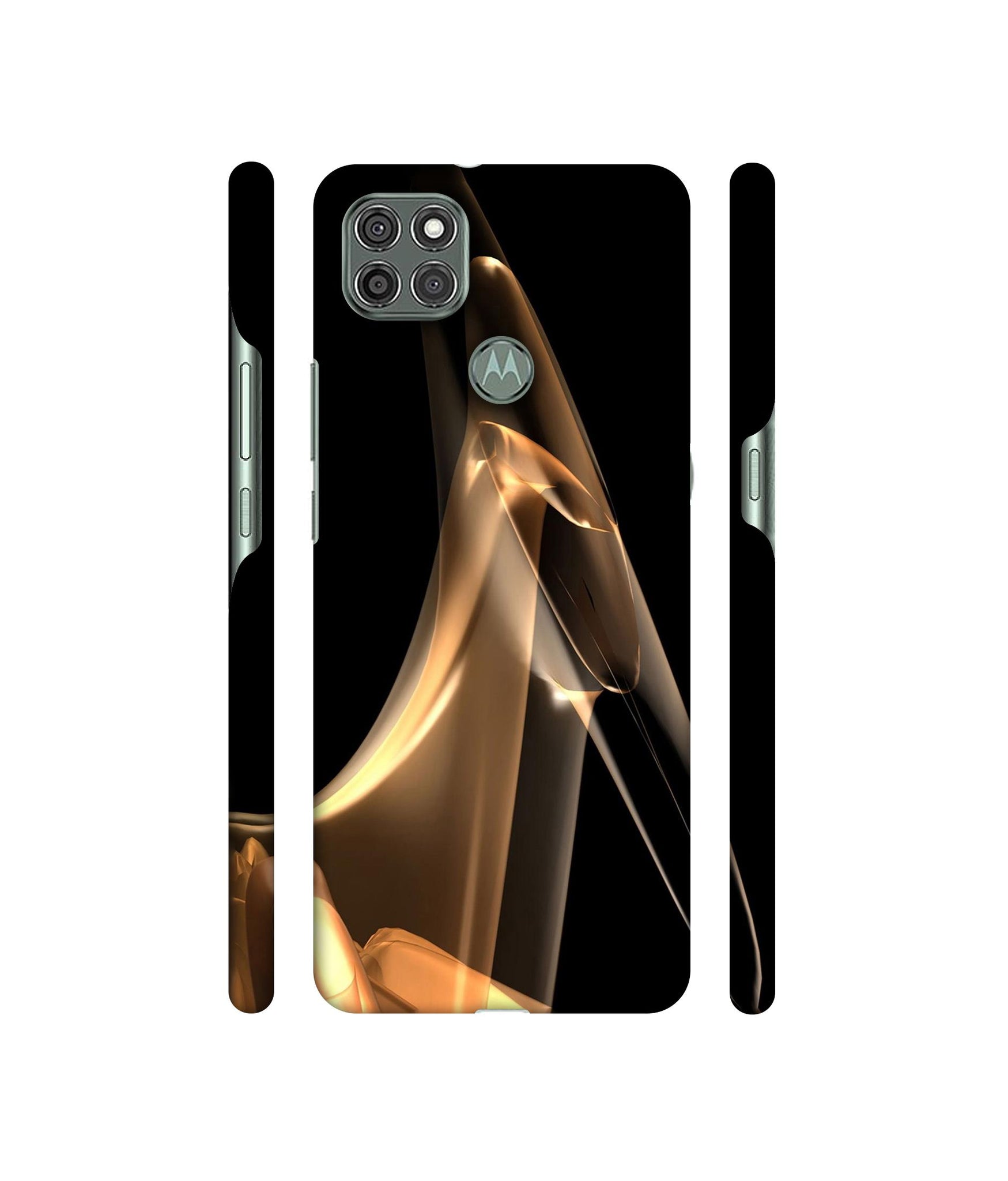 Gold Smoke Designer Hard Back Cover for Motorola Moto G9 Power