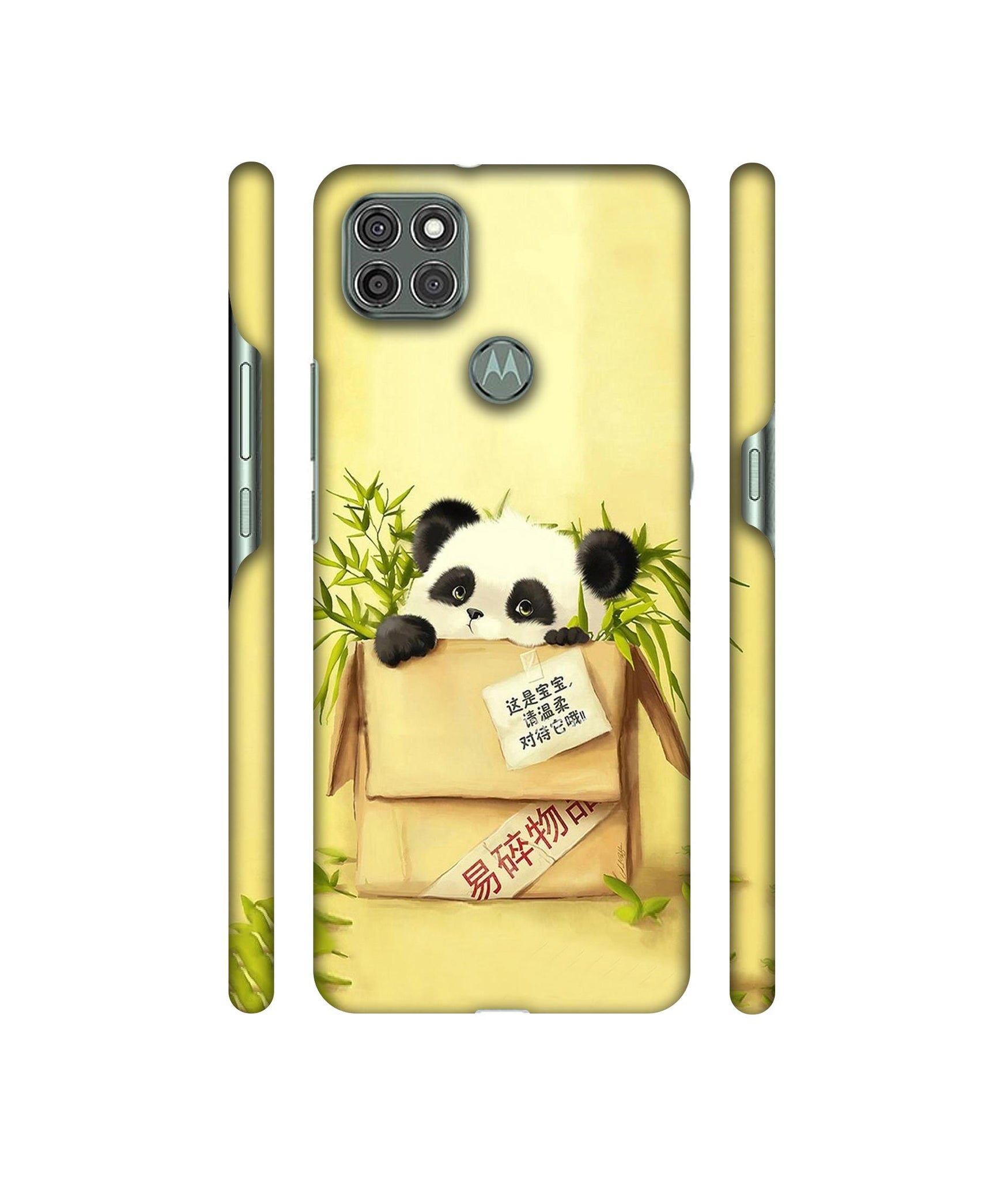 Panda In Box Designer Hard Back Cover for Motorola Moto G9 Power
