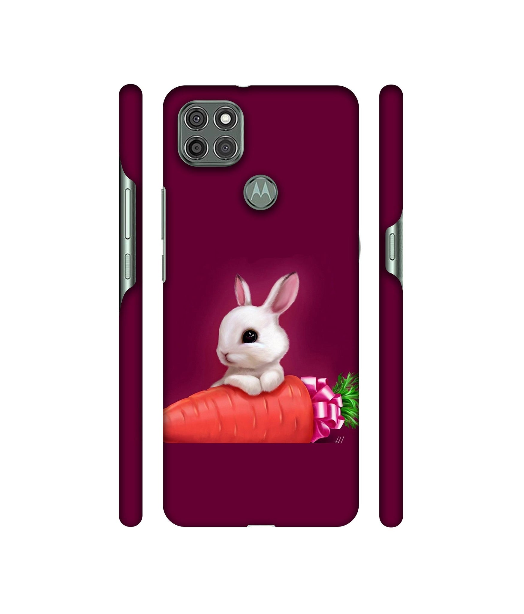 Bunny With Carrot Designer Hard Back Cover for Motorola Moto G9 Power