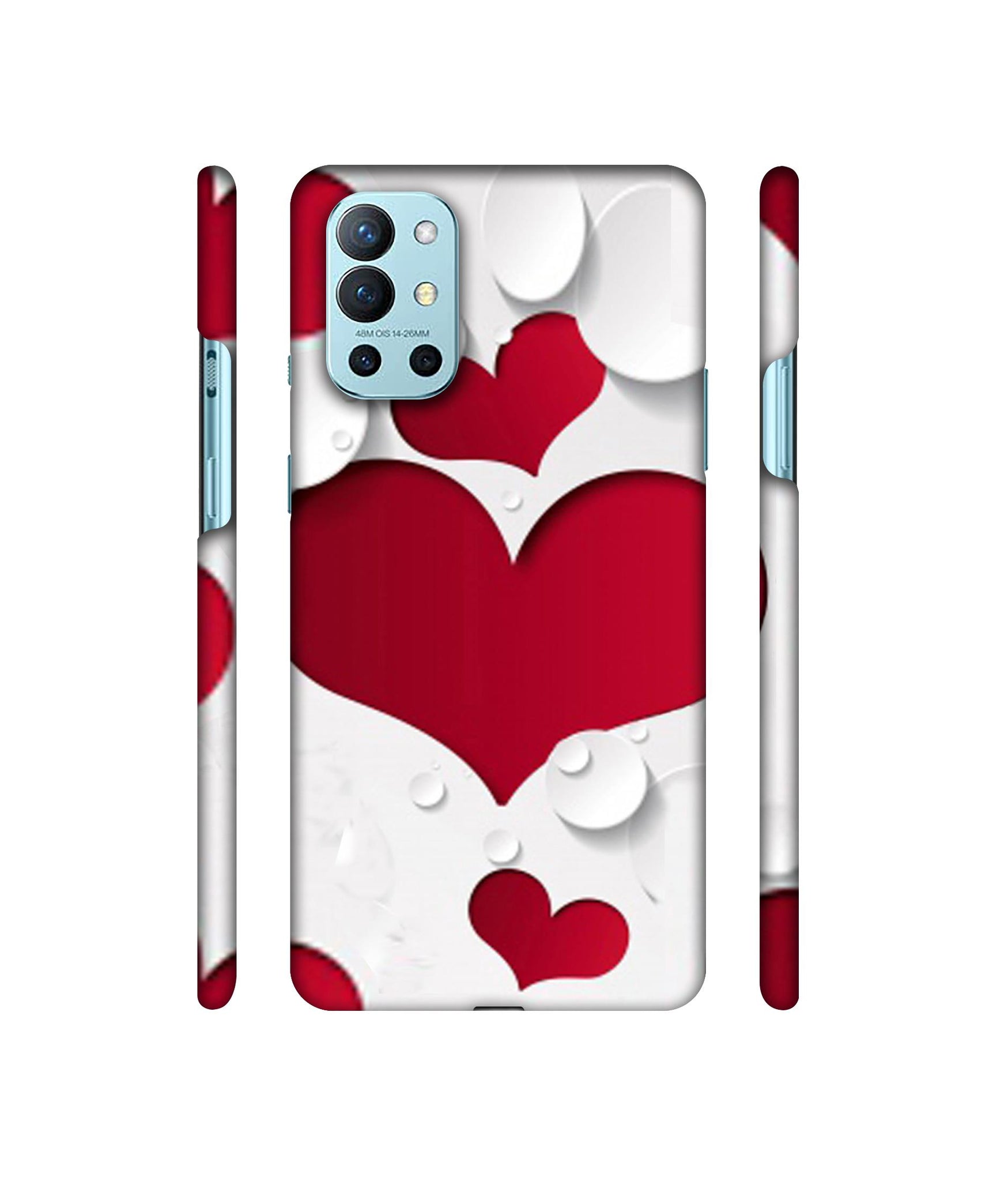 Multiple Hearts Designer Hard Back Cover for OnePlus 9R