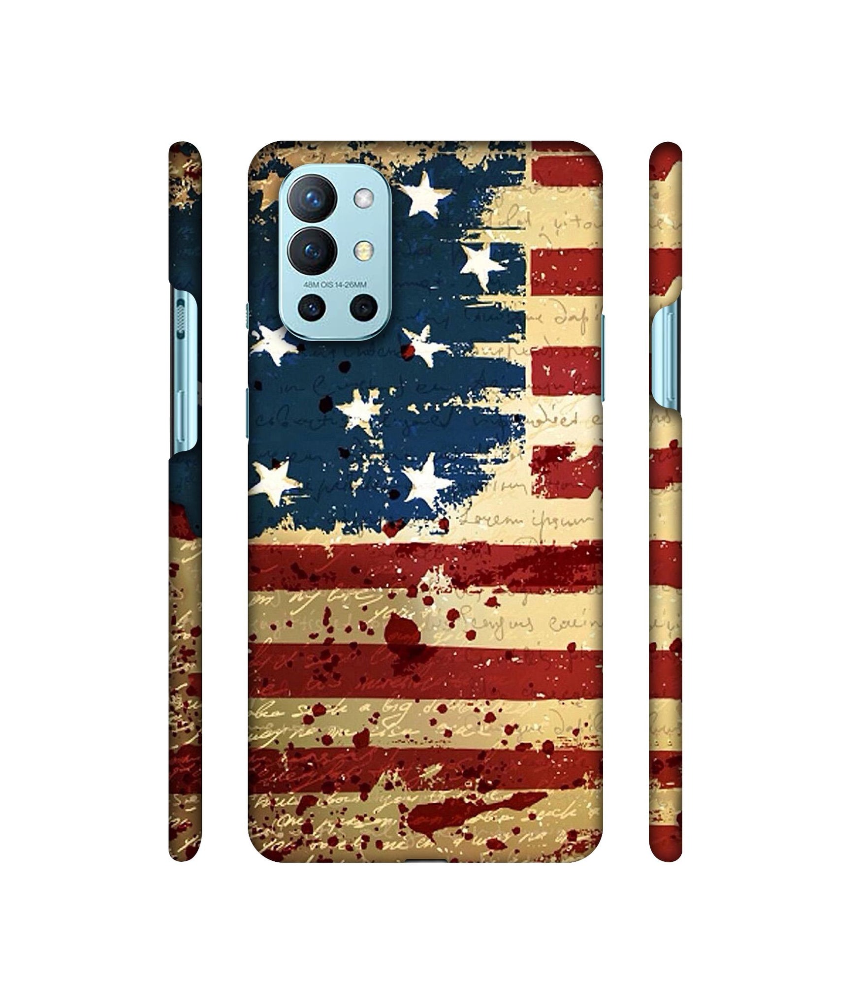 Colorful USA Flag Designer Hard Back Cover for OnePlus 9R