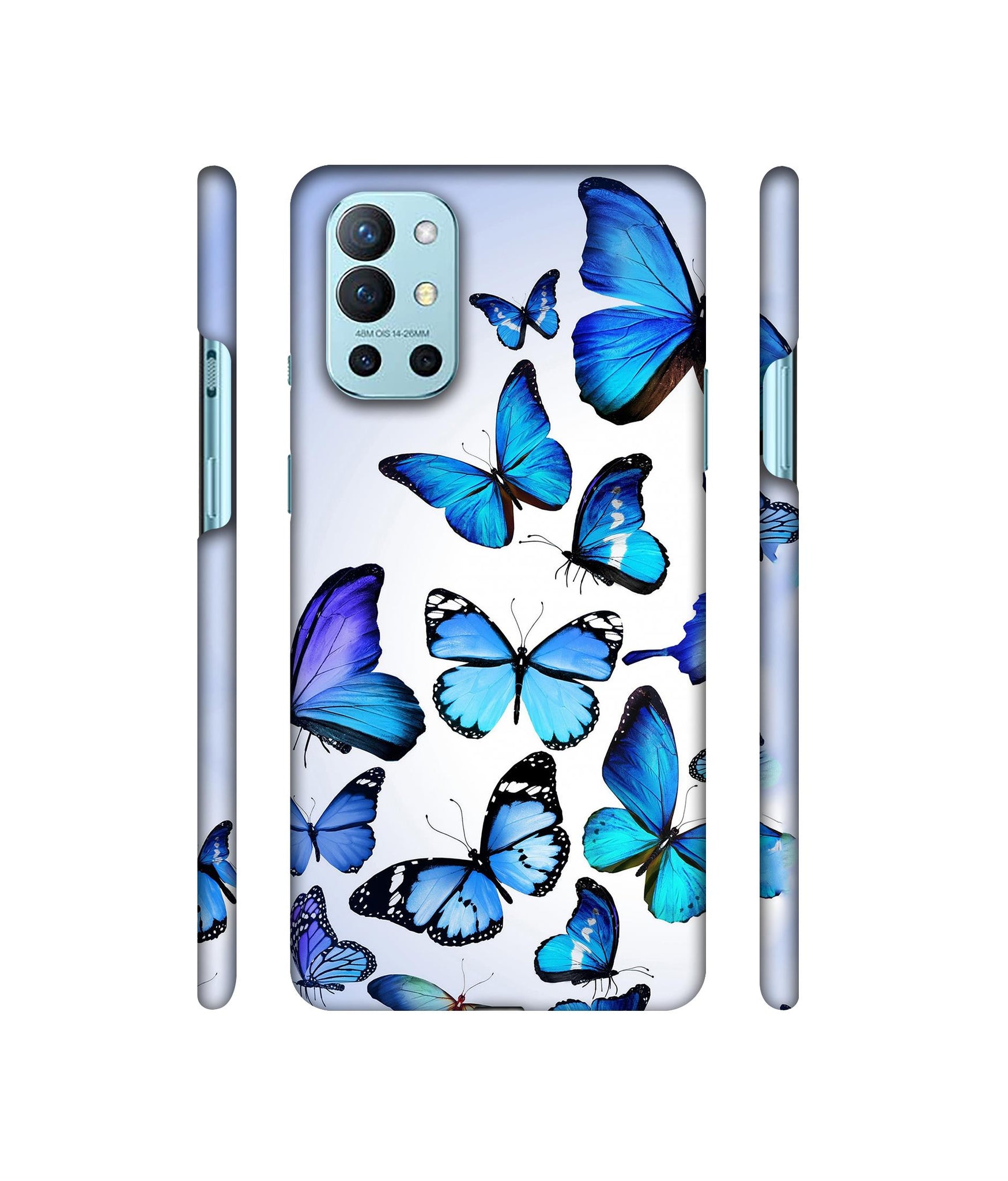 Colorful Flying Butterfly Designer Hard Back Cover for OnePlus 9R